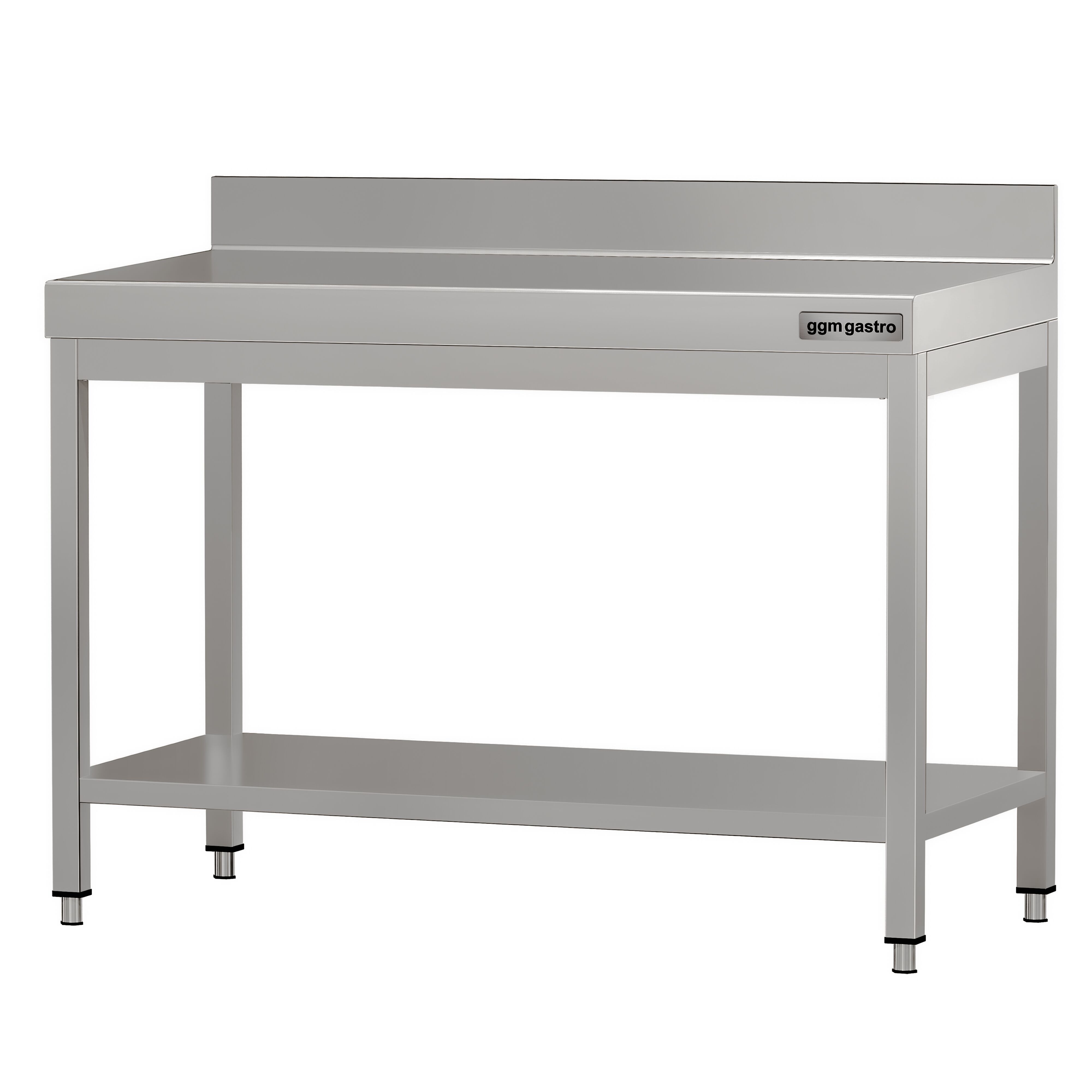 Table de travail en inox ECO – 1000 × 600 mm – avec tablette inférieure & dosseret