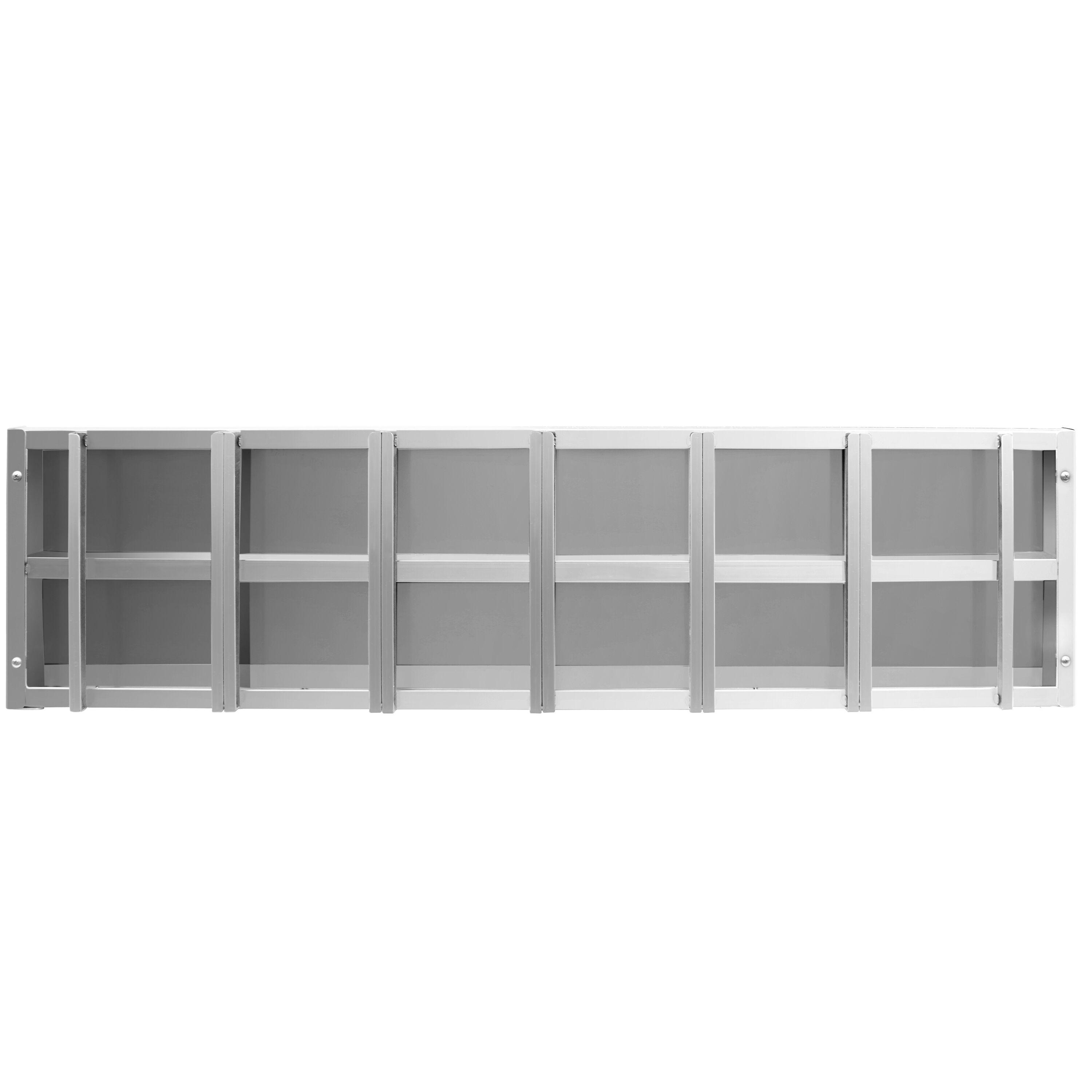 Étagère murale en inox pour Bacs GN 5x GN 1/6 - 1000x300mm - 1 niveaux - incl. glissières pour bacs GN