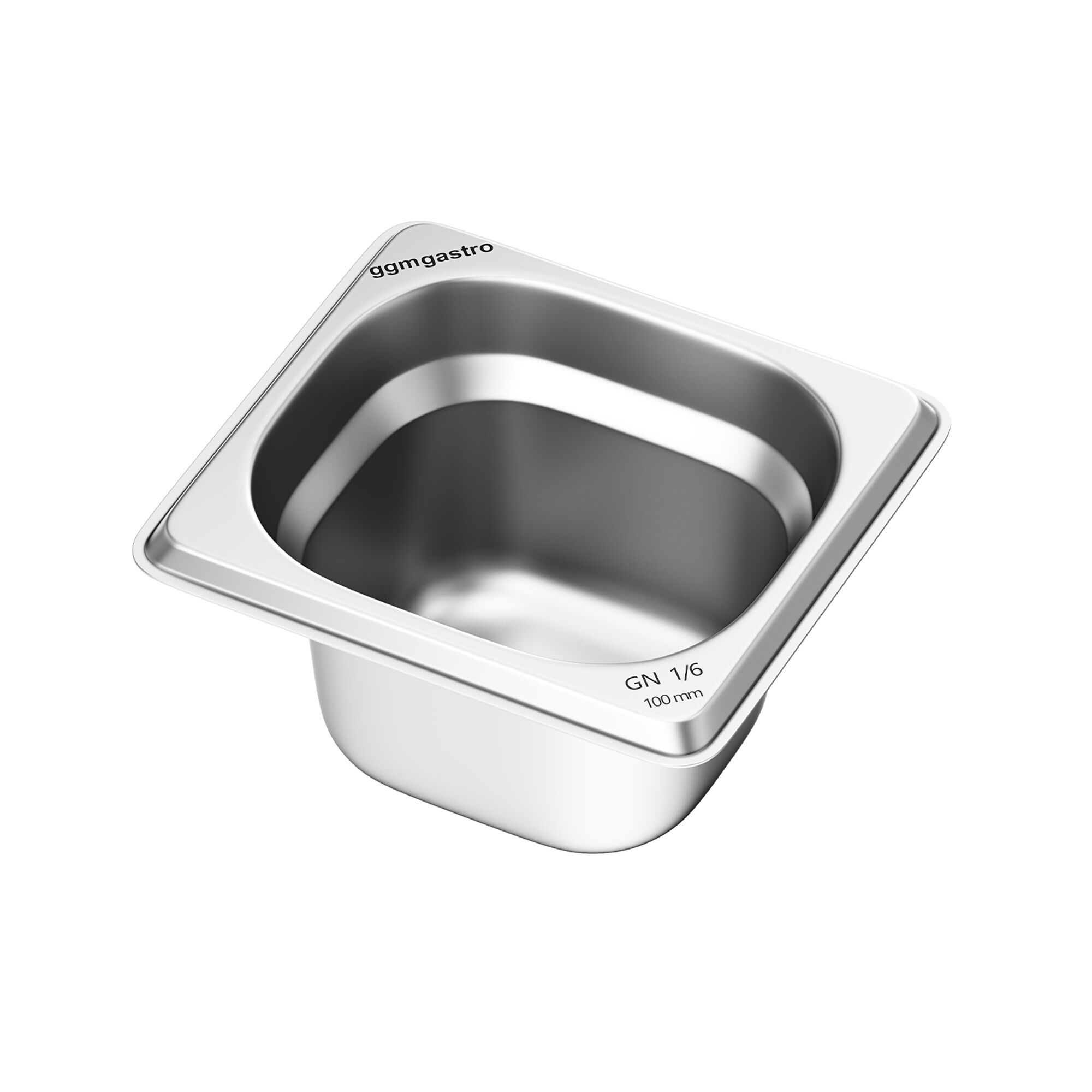 Bac GN 1/6 en inox - Hauteur : 100 mm