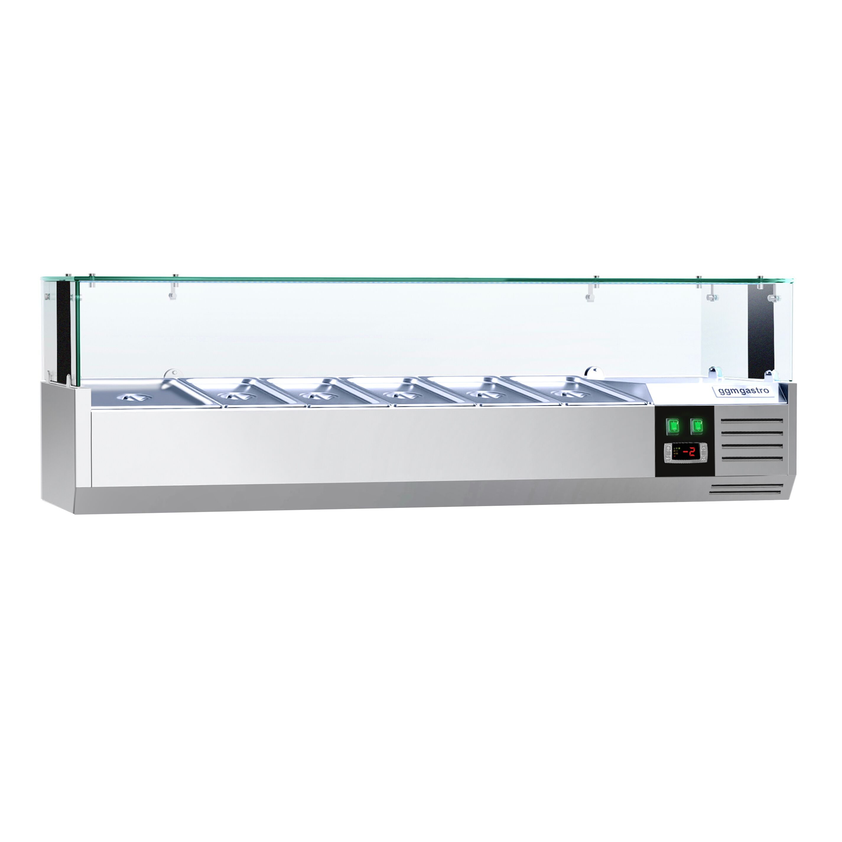 Vitrine Réfrigérée à Ingrédients PREMIUM avec éclairage LED - 1500x395mm - 5x GN 1/3 + 1x GN 1/2
