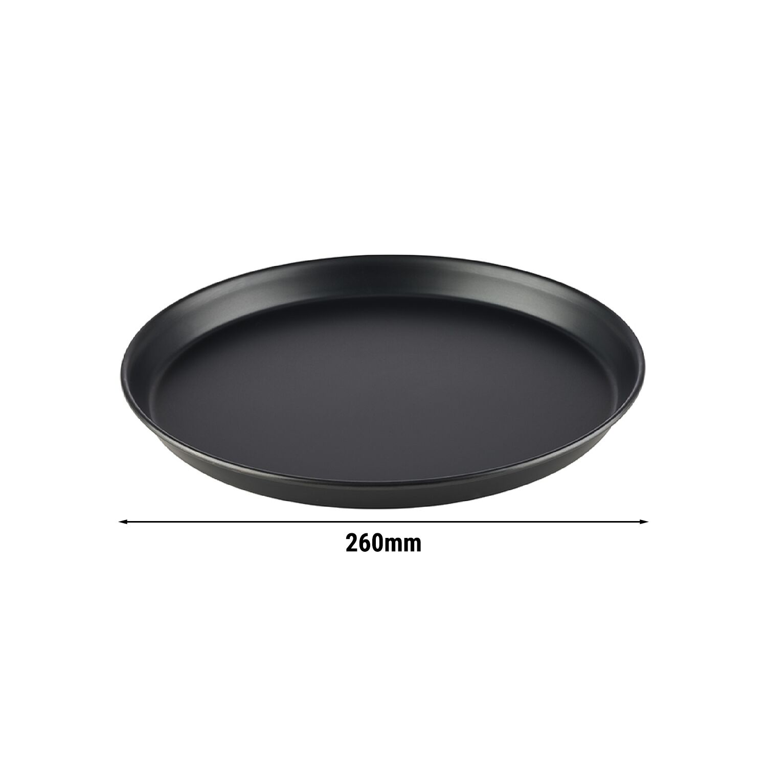 (6 pièces) Plaque à pizza - tôle bleue - Ø 260 mm - hauteur : 25 mm