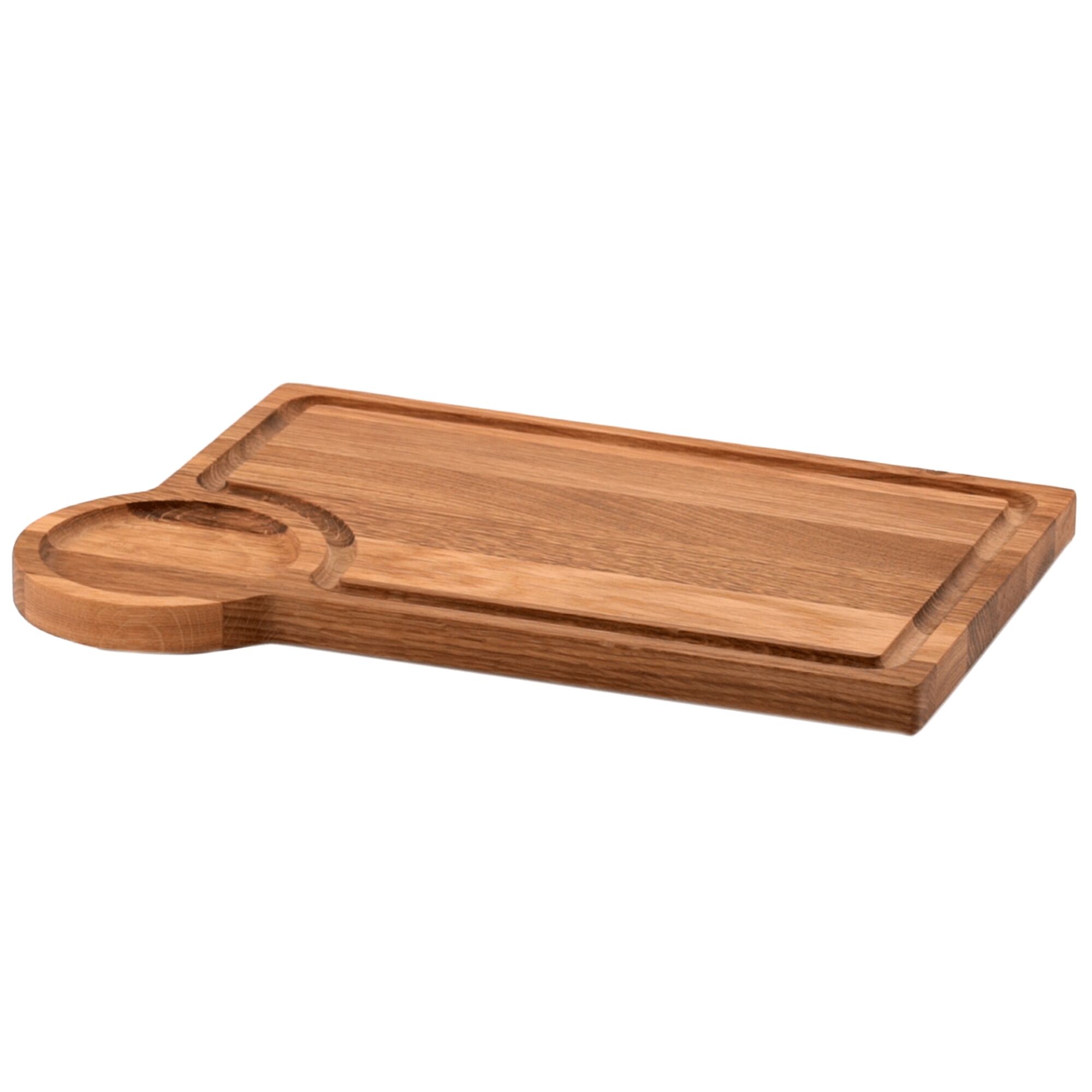 (6 pcs) Planche de service - OAK - Set de 6 pièces - incl. encoche ronde Ø95mm - Chêne huilé - 370x250mm