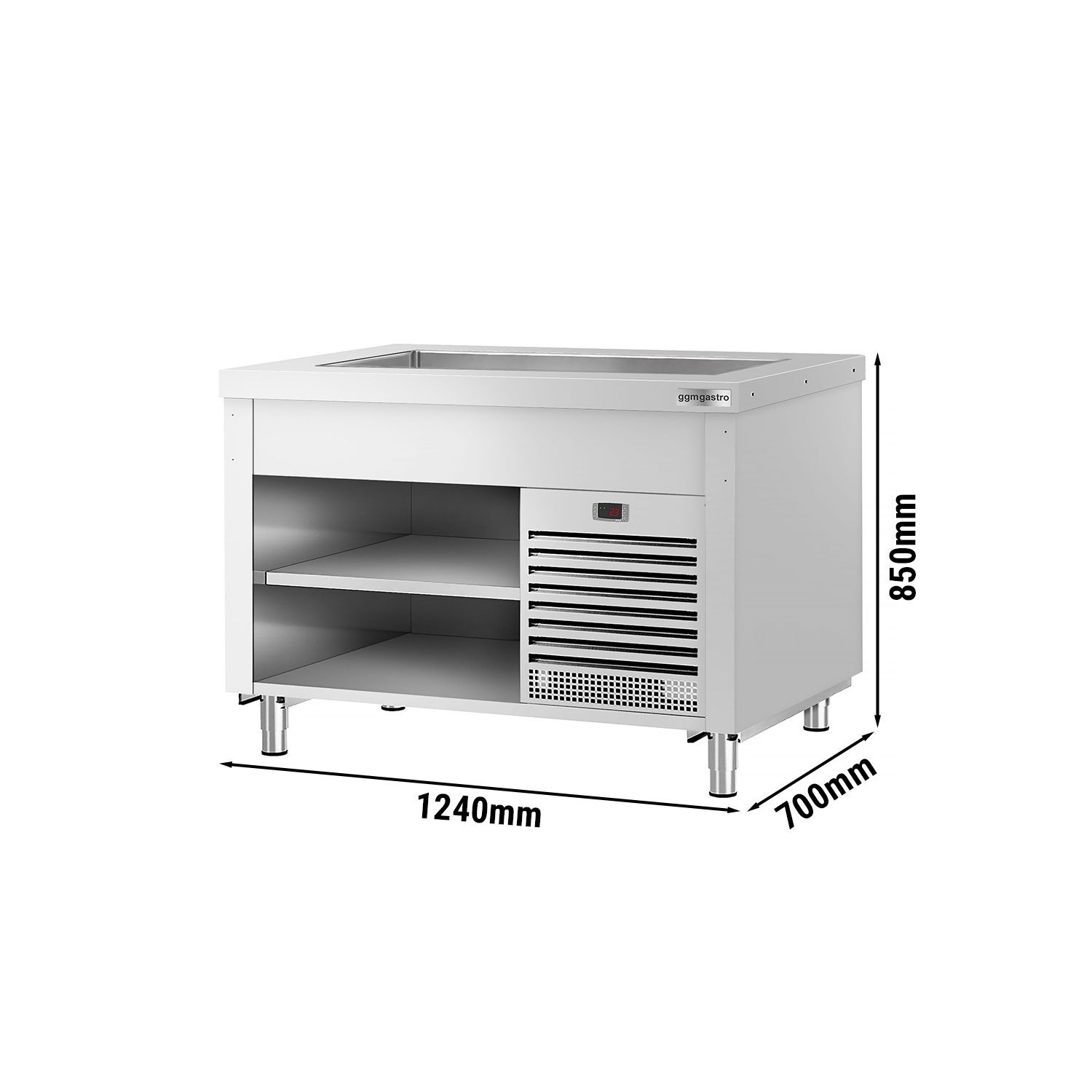 Buffet réfrigéré KOPENHAGEN - 1240mm - avec cuve réfrigérée - pour 3x GN 1/1