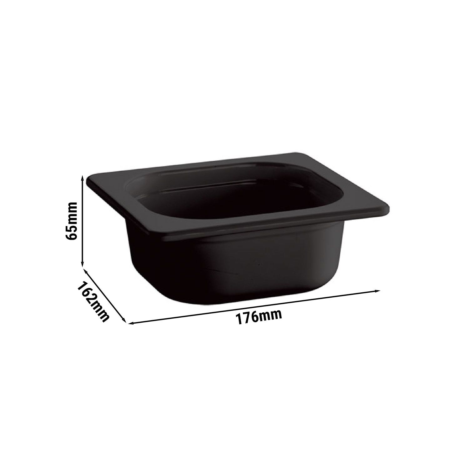 (6 pièces) Bac en mélamine GN 1/6 - ECOLINE - 0,8 litre - Hauteur : 65 mm