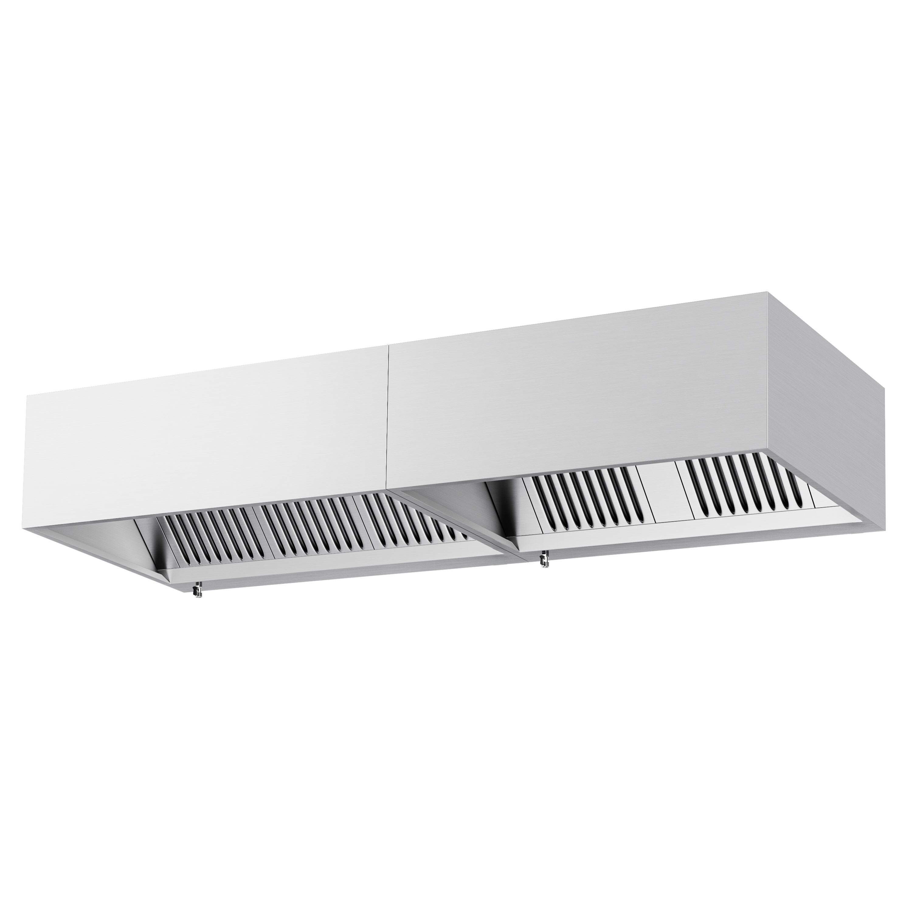 Hotte à adosser professionnelle - Profondeur 900 - 2600mm - sans moteur - avec filtres et éclairage