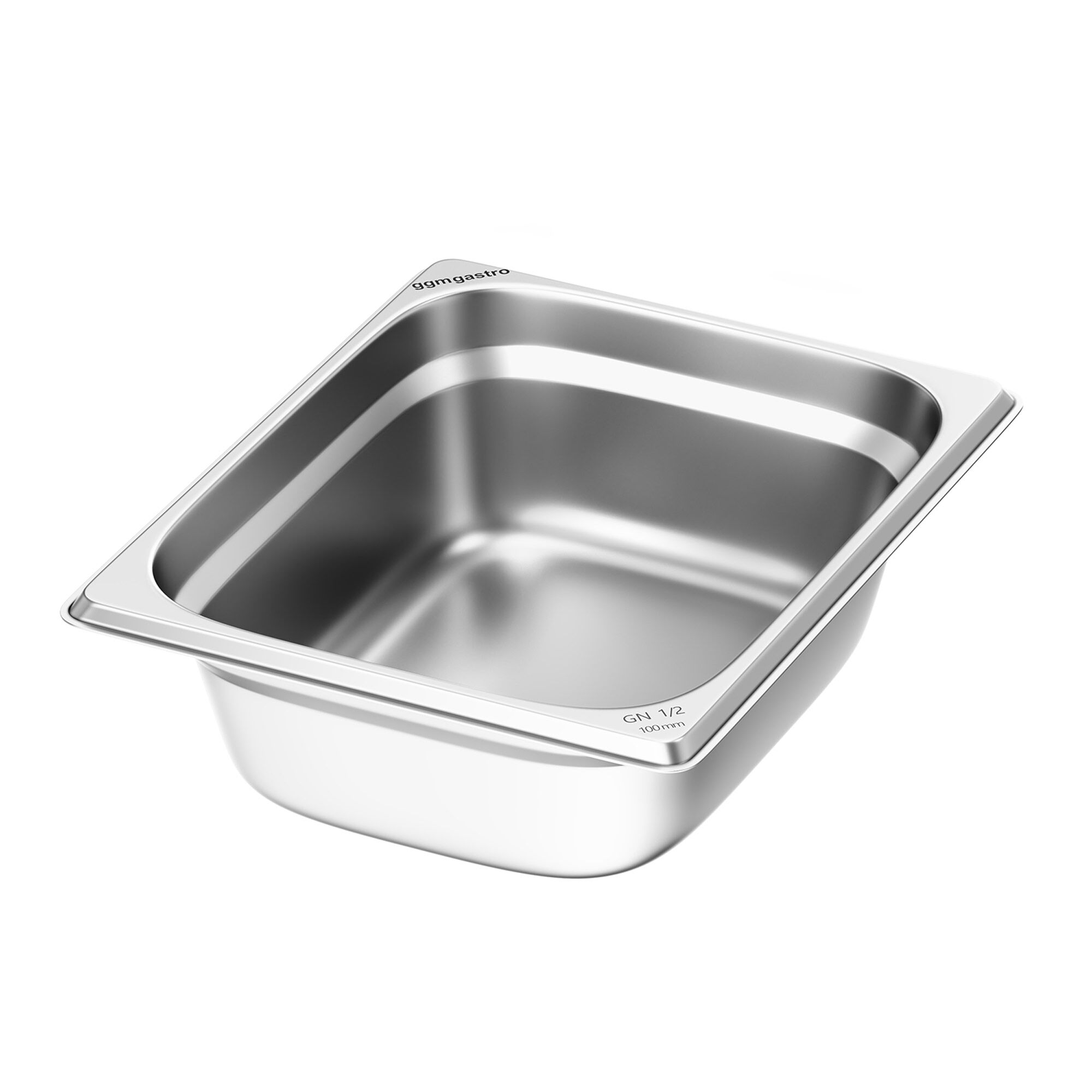 (6 pièces) Bac GN 1/2 en inox - Hauteur : 100 mm