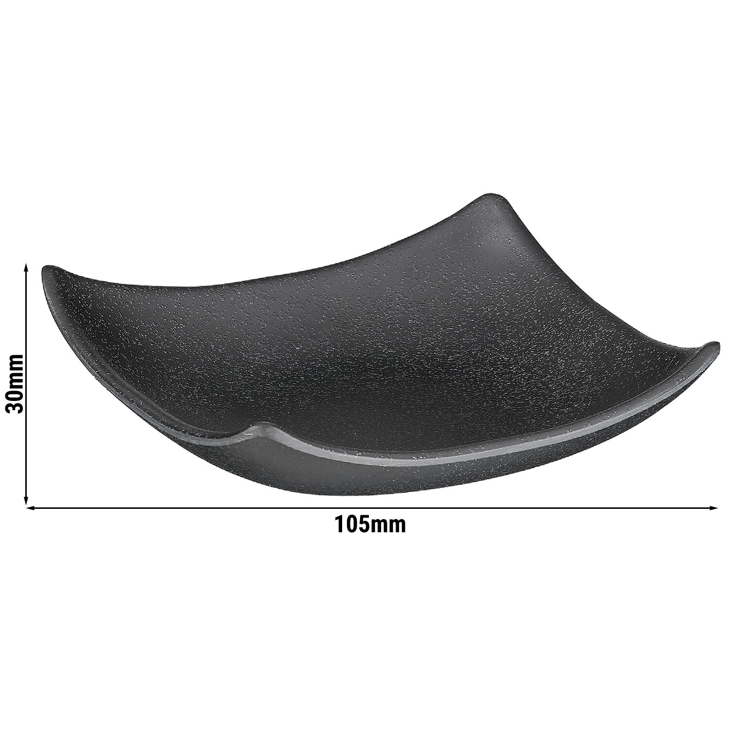 (6 pièces) Coupelles à sauce - ZEN - Melamine - 60 ml - 105 x 105 mm - Noir