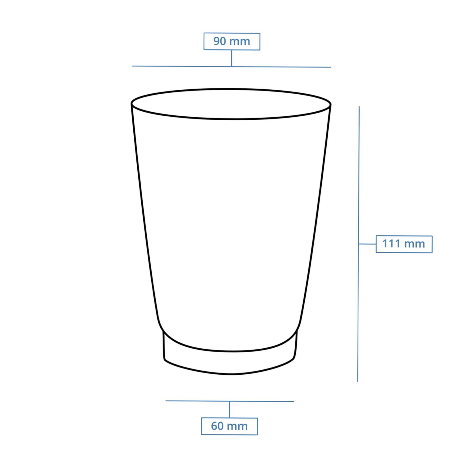 (500 pcs) Couvercle réutilisable - Transparent - compatible avec 200ml Gobelet à café Ø90mm