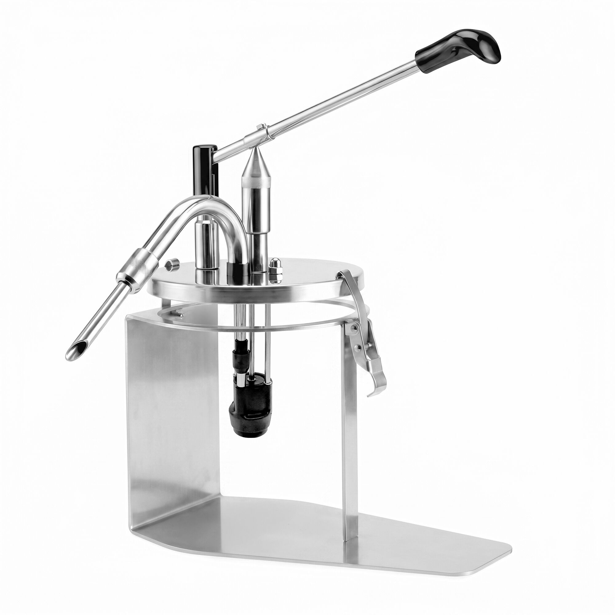 Portion Pump - adjustable dose - fits 3 litres Nutella buckets - Stainless steel - 365x300x160mm - without container - incl. stainless steel frame