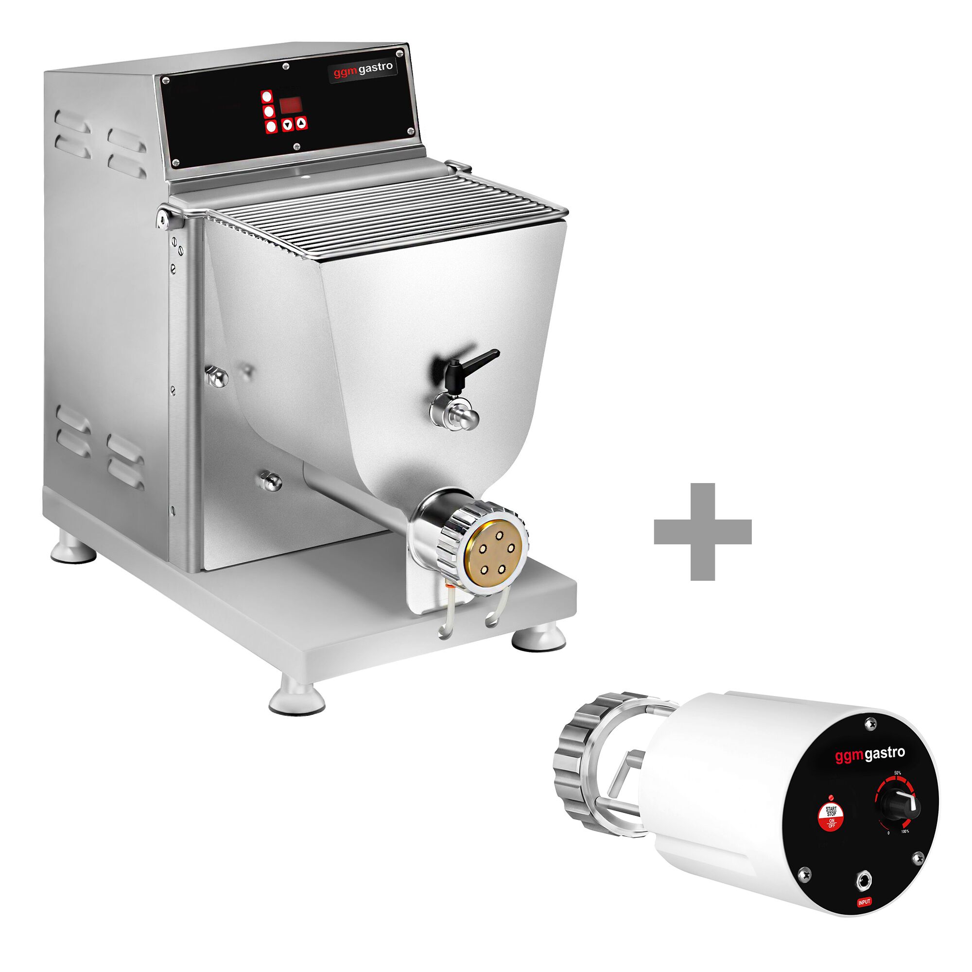 Machine à pâtes électrique – 13 kg/h – 750 watts – Ø 57 mm filière – incl. coupe-pâtes