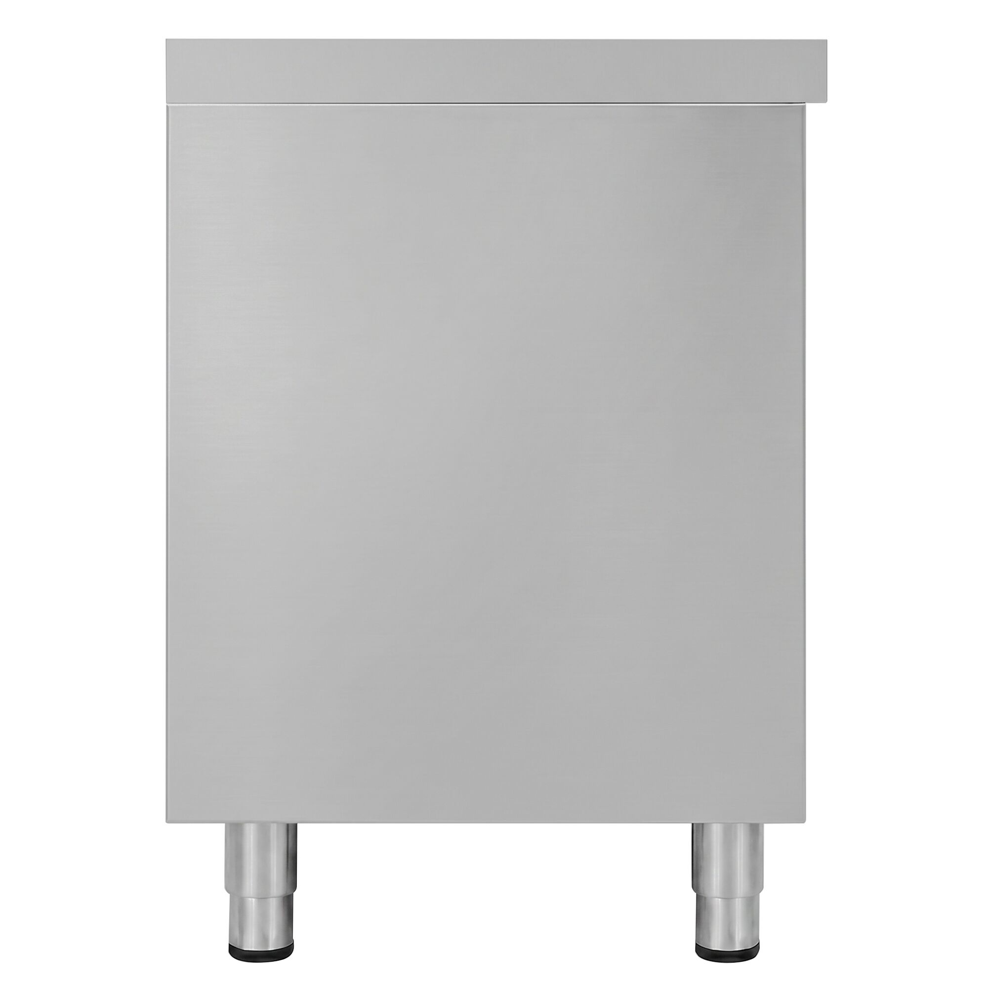 Armoire de travail en acier inoxydable ECO - 2000 x 600 mm - avec 4 tiroirs et une porte coulissante