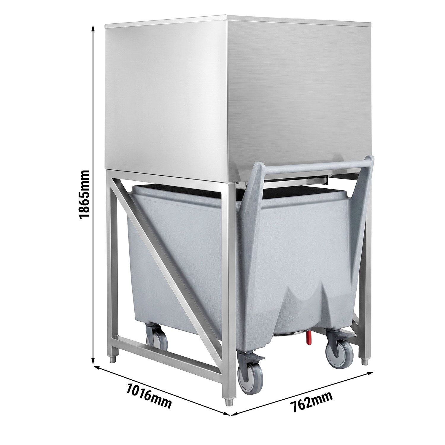 Eisvorratsbehälter - 250 kg - inkl. Transportwagen - für Eisbereiter EWI212VHN, EWI403VHN, EWMI335, FEI220 & FEI220N