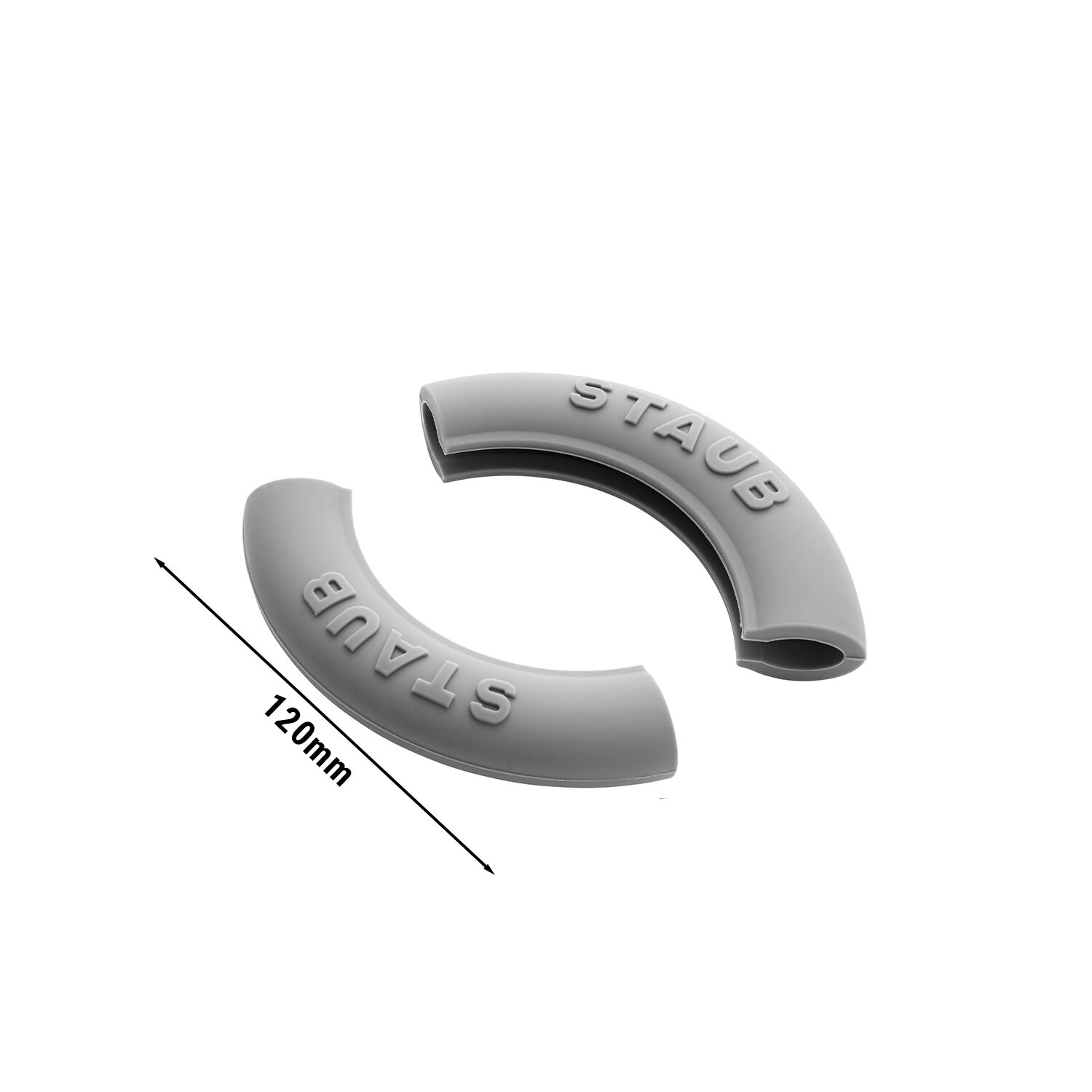 (2 pieces) STAUB | Plastic Handle Covers for All STAUB Pots & Pans – Grey - Heatproof 200°C