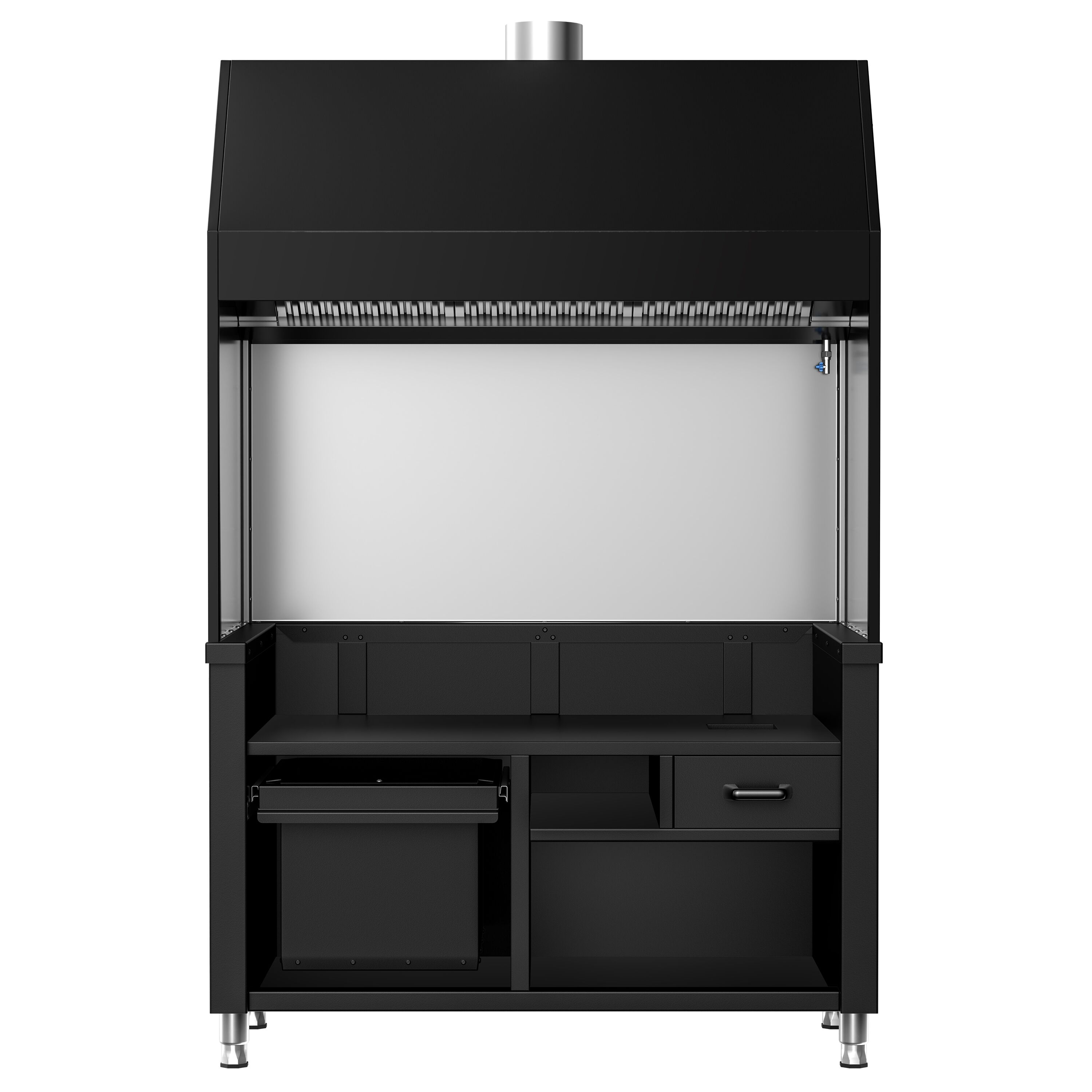 Élément neutre pour grill à charbon de bois / à gaz BERLIN – 1360 mm – noir