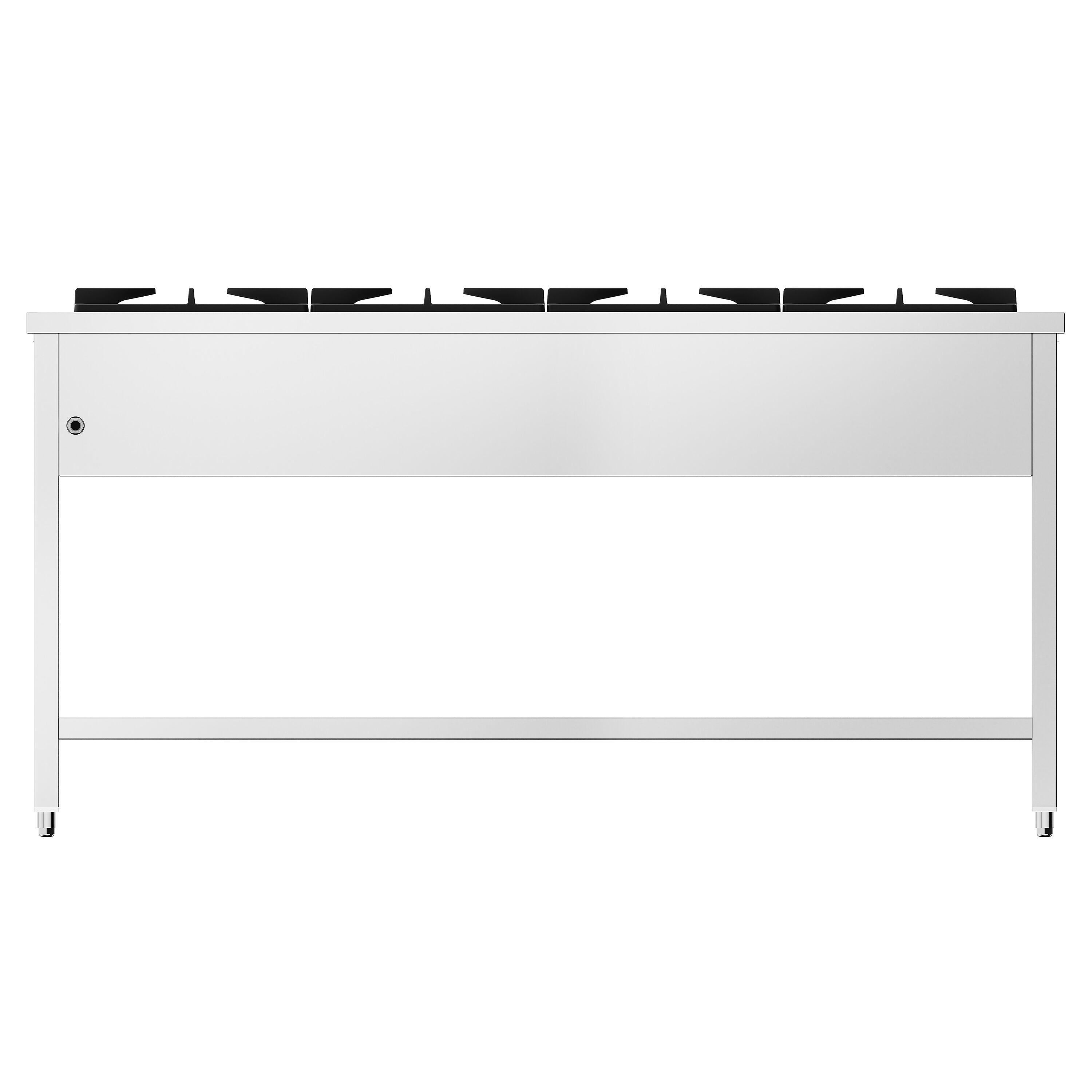 Fourneau à gaz – 34 kW – 4 brûleurs – ouvert avec socle de base & tiroir de récupération