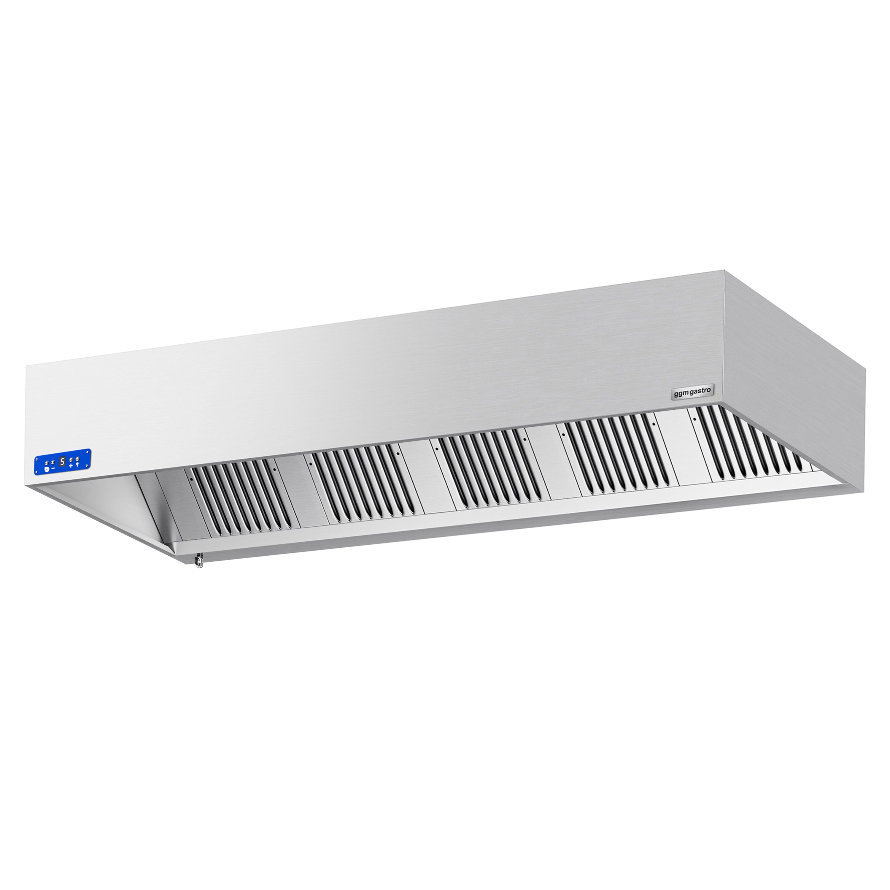 Commercial Wall-Mounted Extractor Hood with Motor – 2600mm – with Speed Controller, Baffle Filters & Lighting
