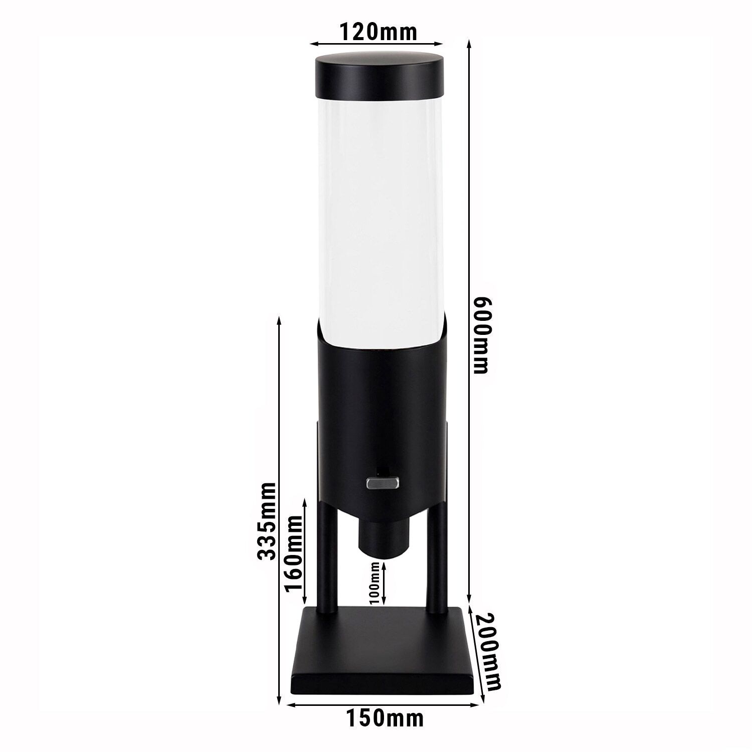 Distributeur de céréales - Ø 120 mm - Noir - distribution à levier
