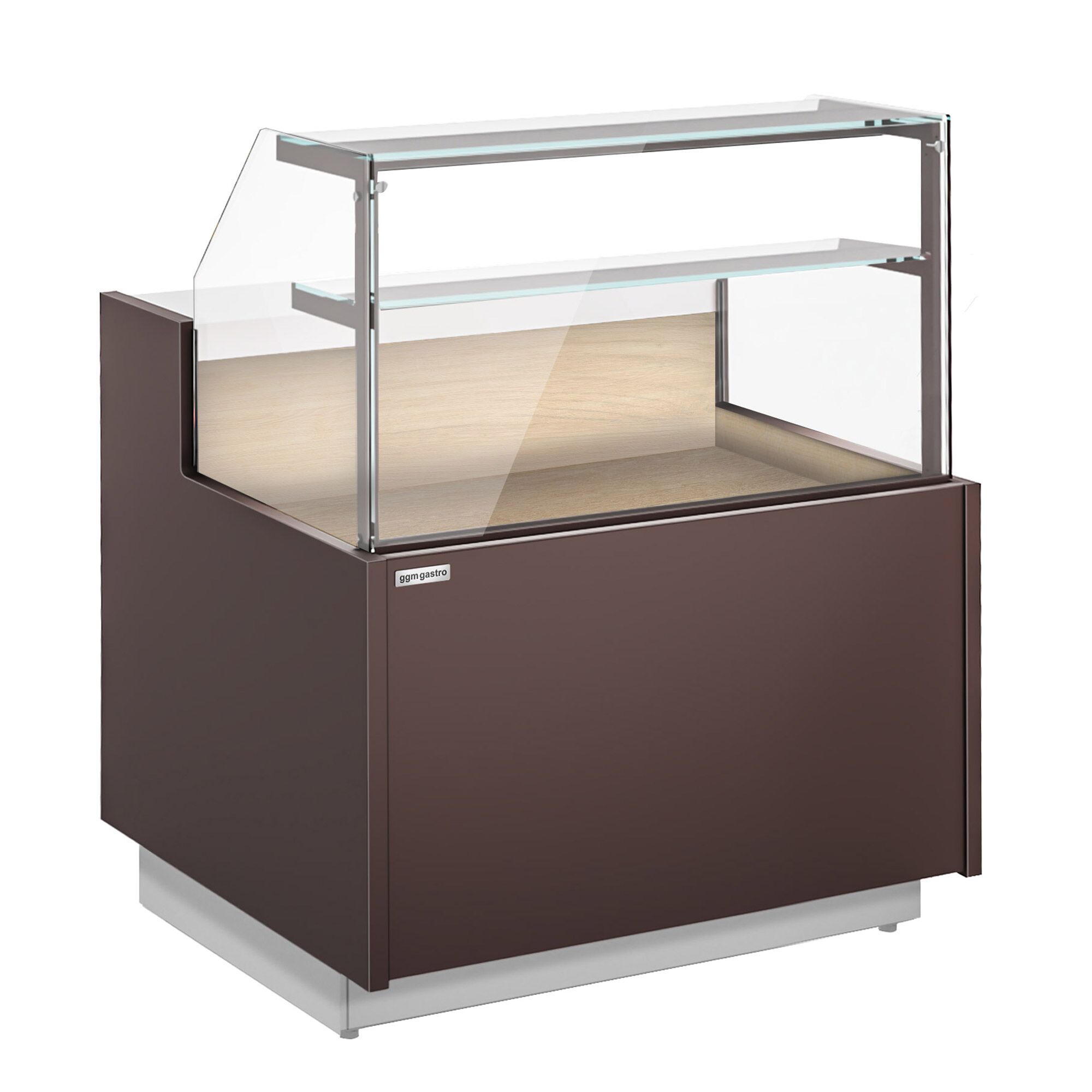 Comptoir à pain RIGA - 1058x990mm - 2 étagères - Éclairage LED - Vitrage de sécurité