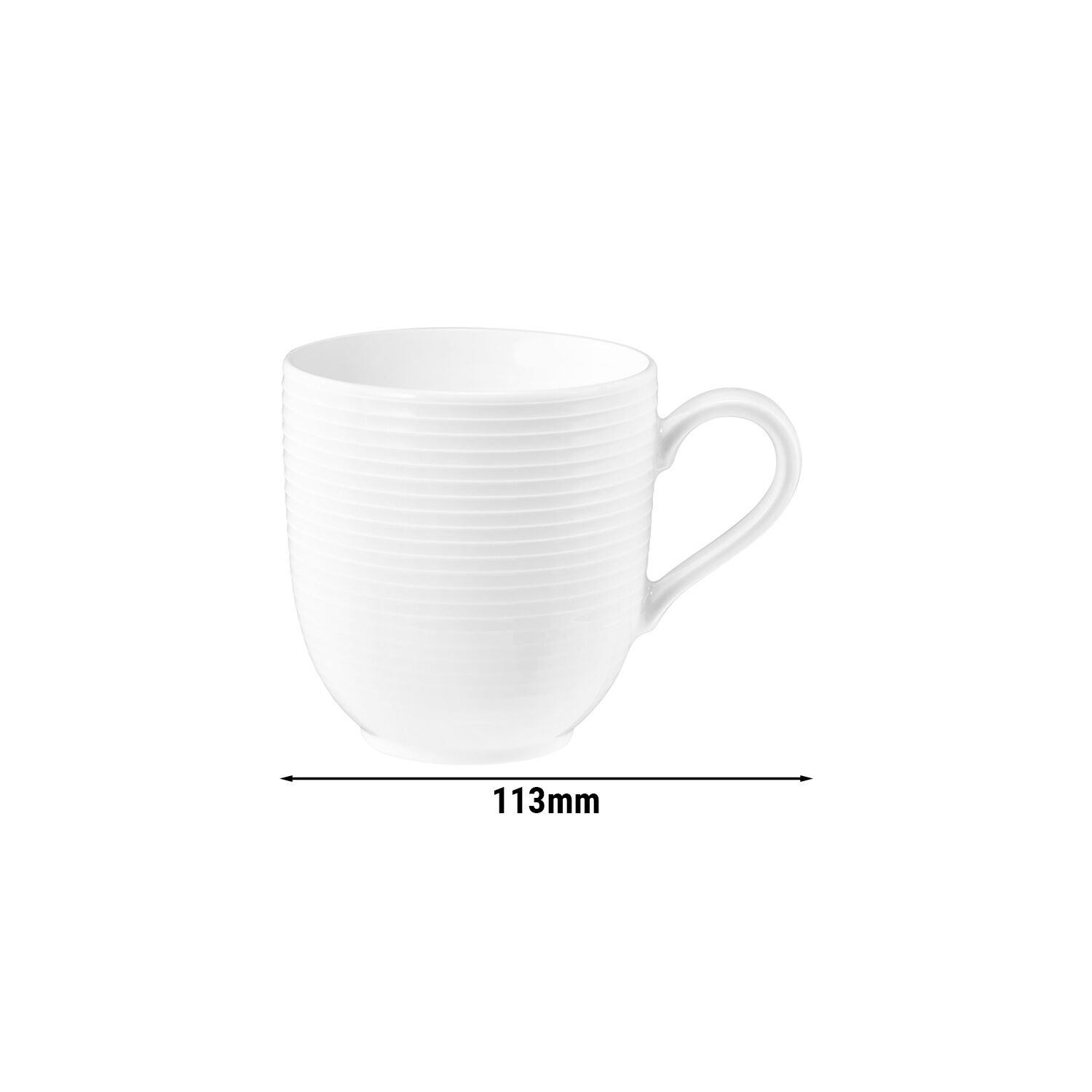 (6 pièces) SELTMANN WEIDEN | Mug avec anse Tulipe - 0,28 litre - Blanc