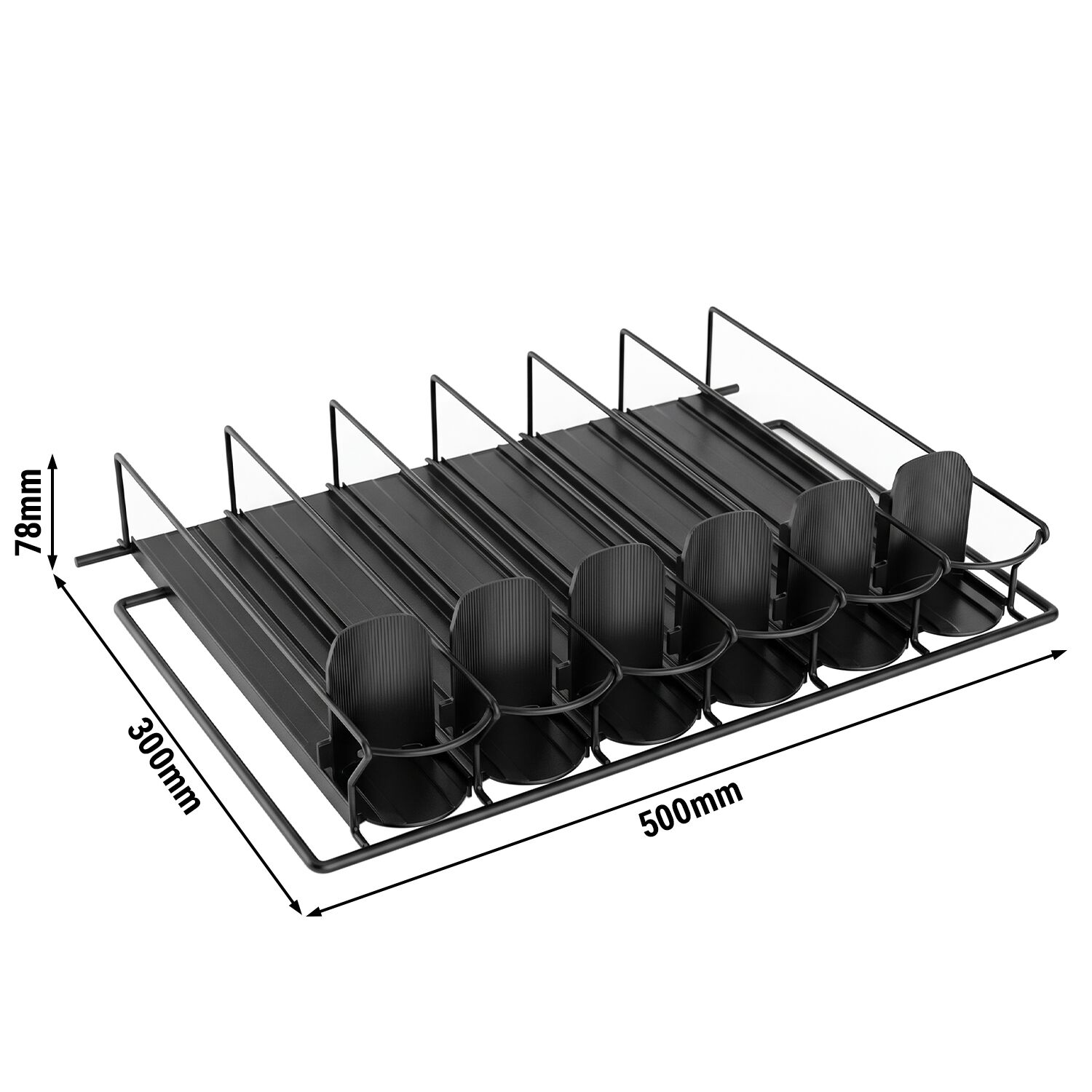 (2pcs.) Gravity Feed Bottle Rack – 6 Lanes