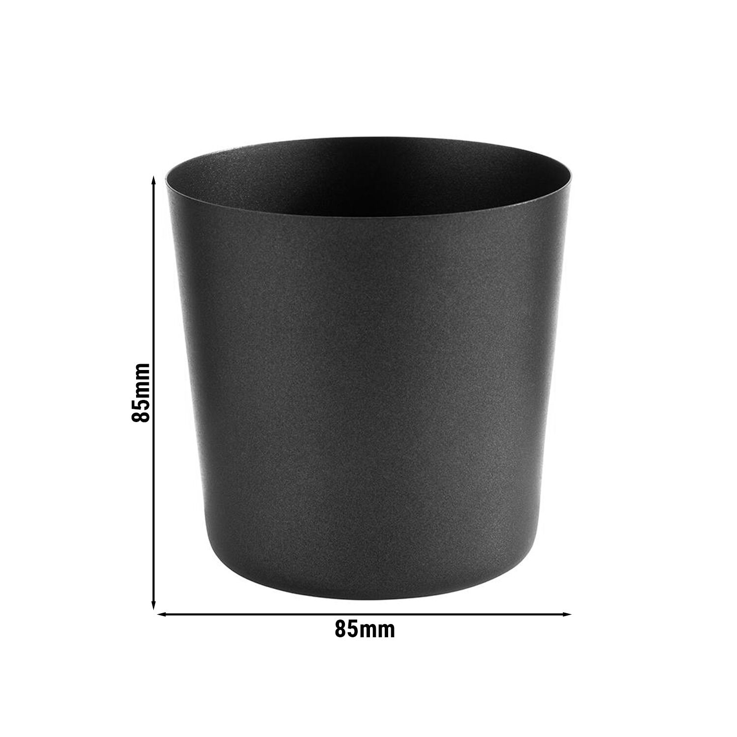 (6 pcs) Coupe - LEVANTE - Acier inoxydable - carré - 85x85mm - Profondeur : 85mm - 0,4L - Noir