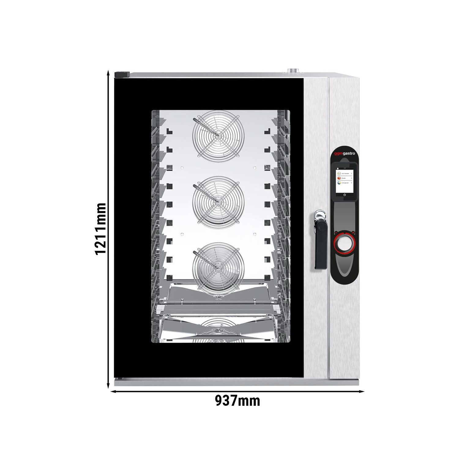 Four mixte - tactile - 12 x GN 1/1 - avec système de lavage inclus