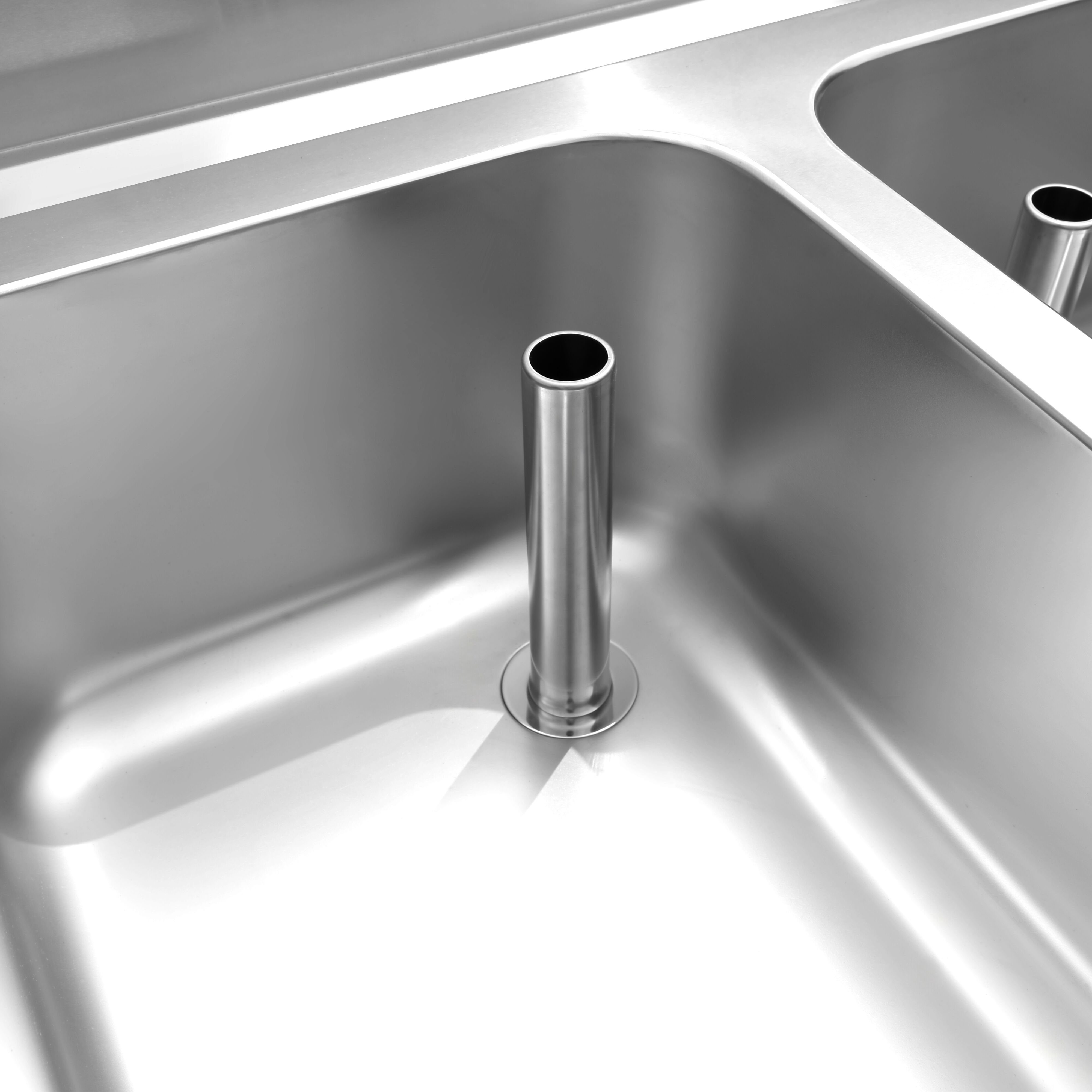 Spültisch ECO - 1000x700mm - mit Grundboden - mit 2 Becken mittig