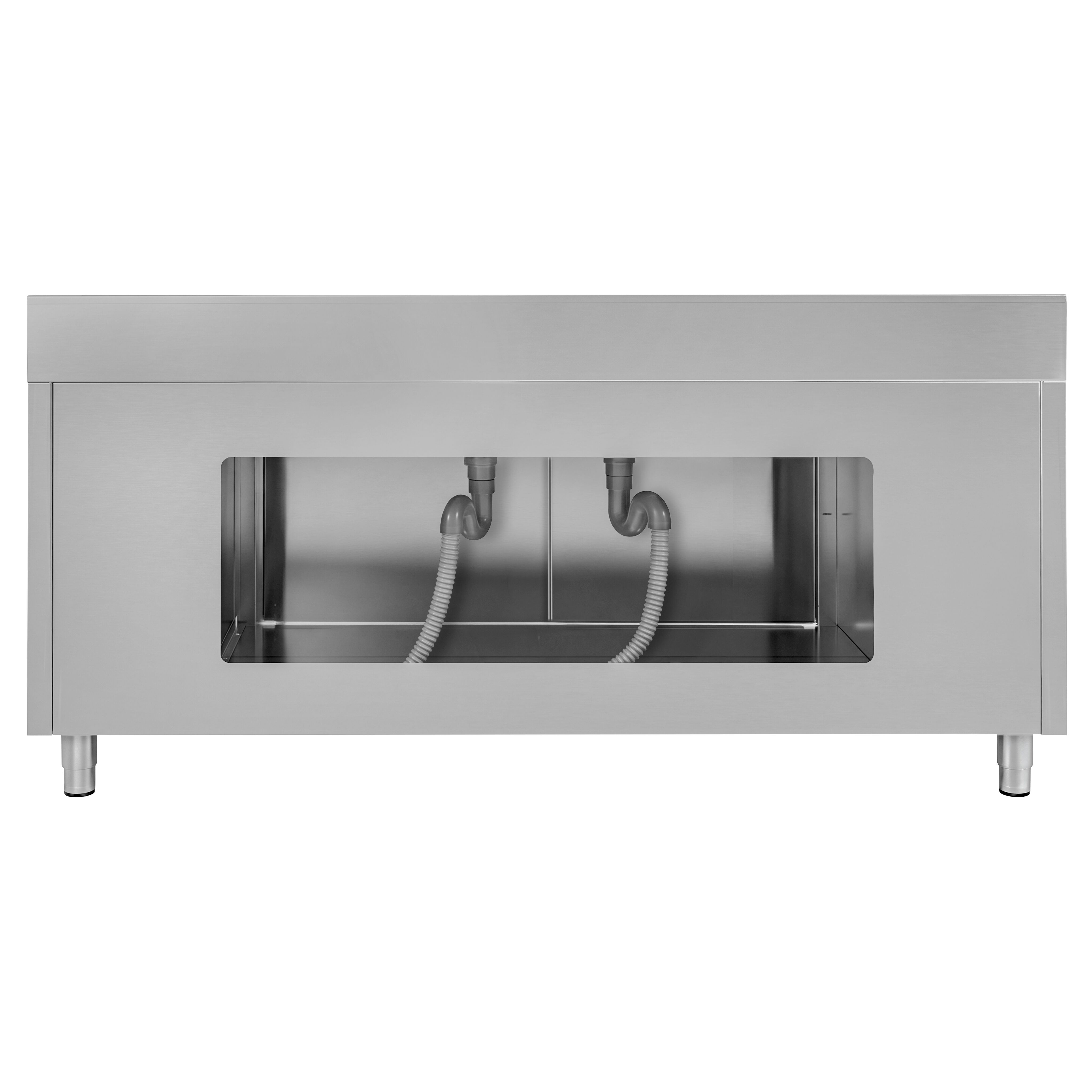 Commercial Sink Cabinet ECO - 2000x700mm - with 2 bowls centre