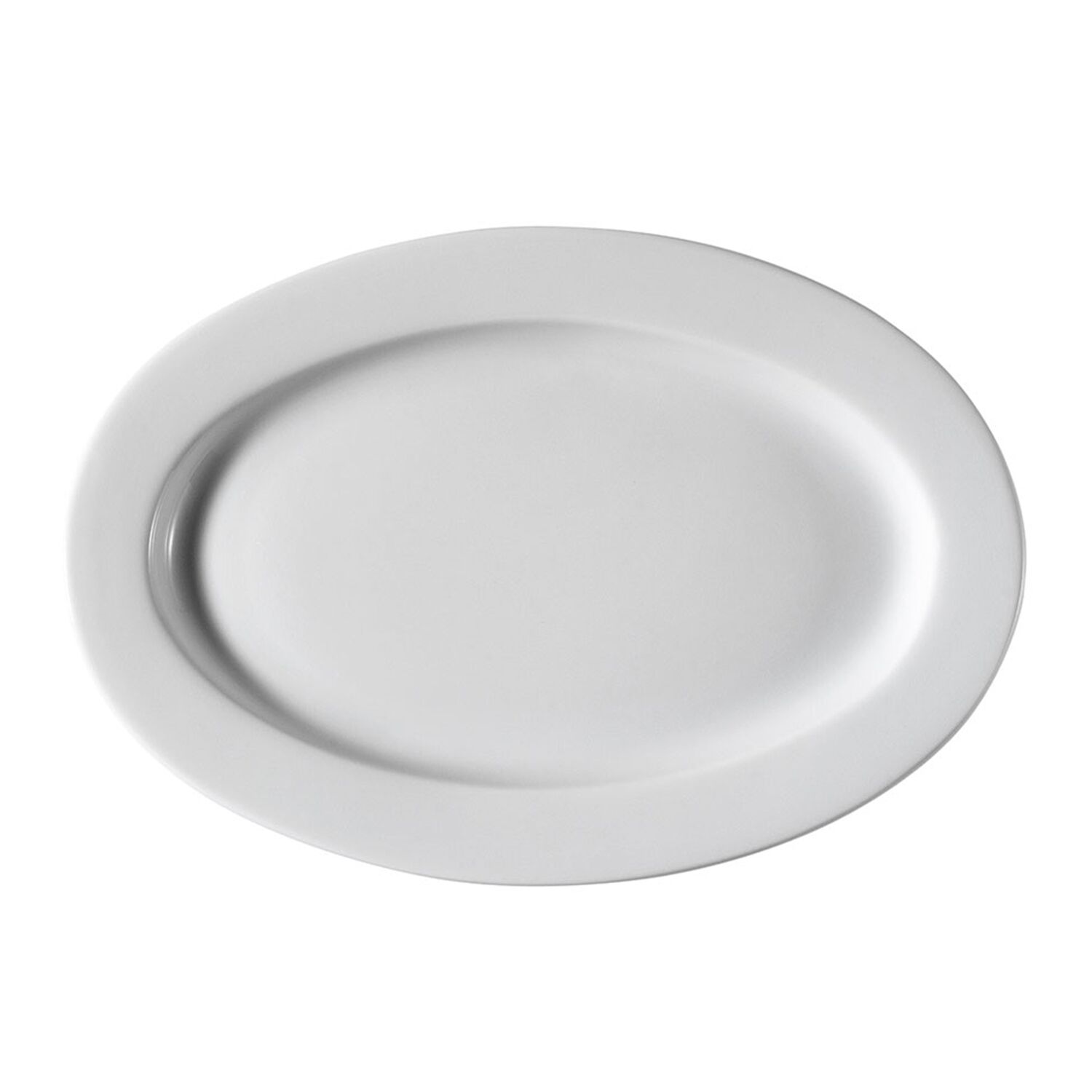 (12 pièces) PERA Blanc - Assiette / Assiette à Döner - Ovale - Longueur : 280 mm - Blanc