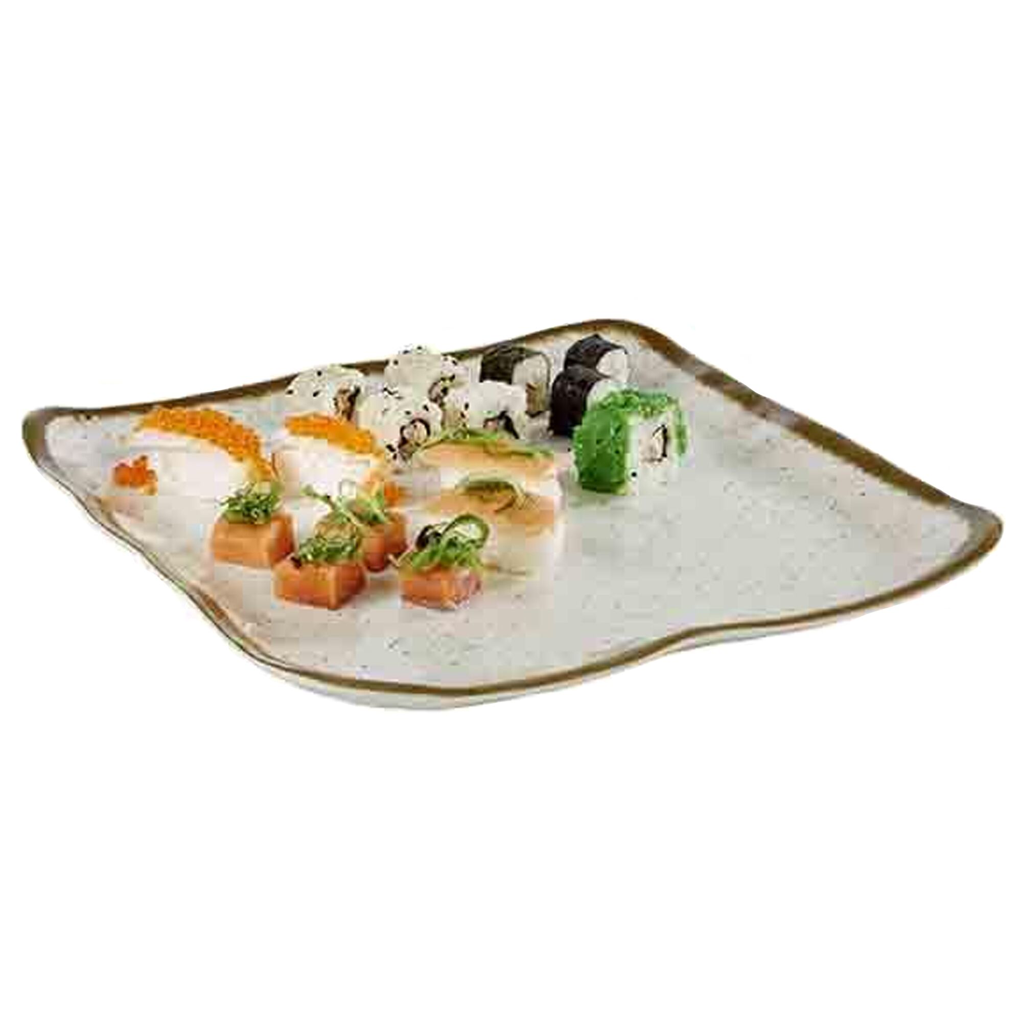 (6 pièces) STONE ART - Assiette - Mélamine - 330x325 mm