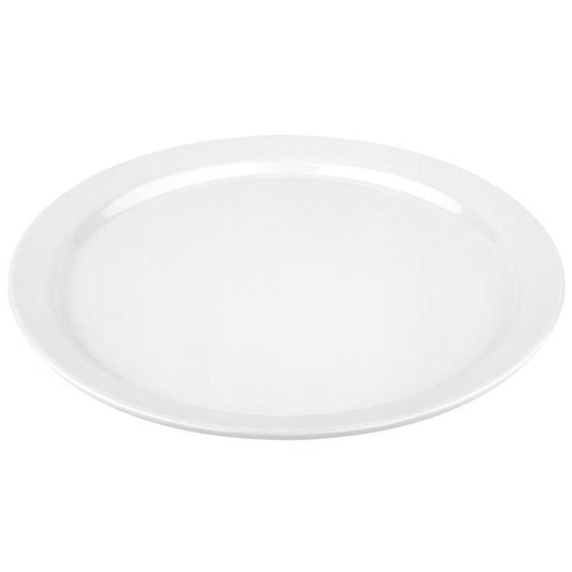 (6 pcs) Plateau de présentation - PURE - Mélamine - Ø380mm - Hauteur:25mm - Blanc - empilable, compatible lave-vaisselle