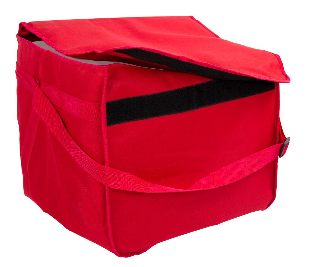 Sac à pizza / Sac isotherme - pour 8 boîtes à pizza 37x37cm - Rouge