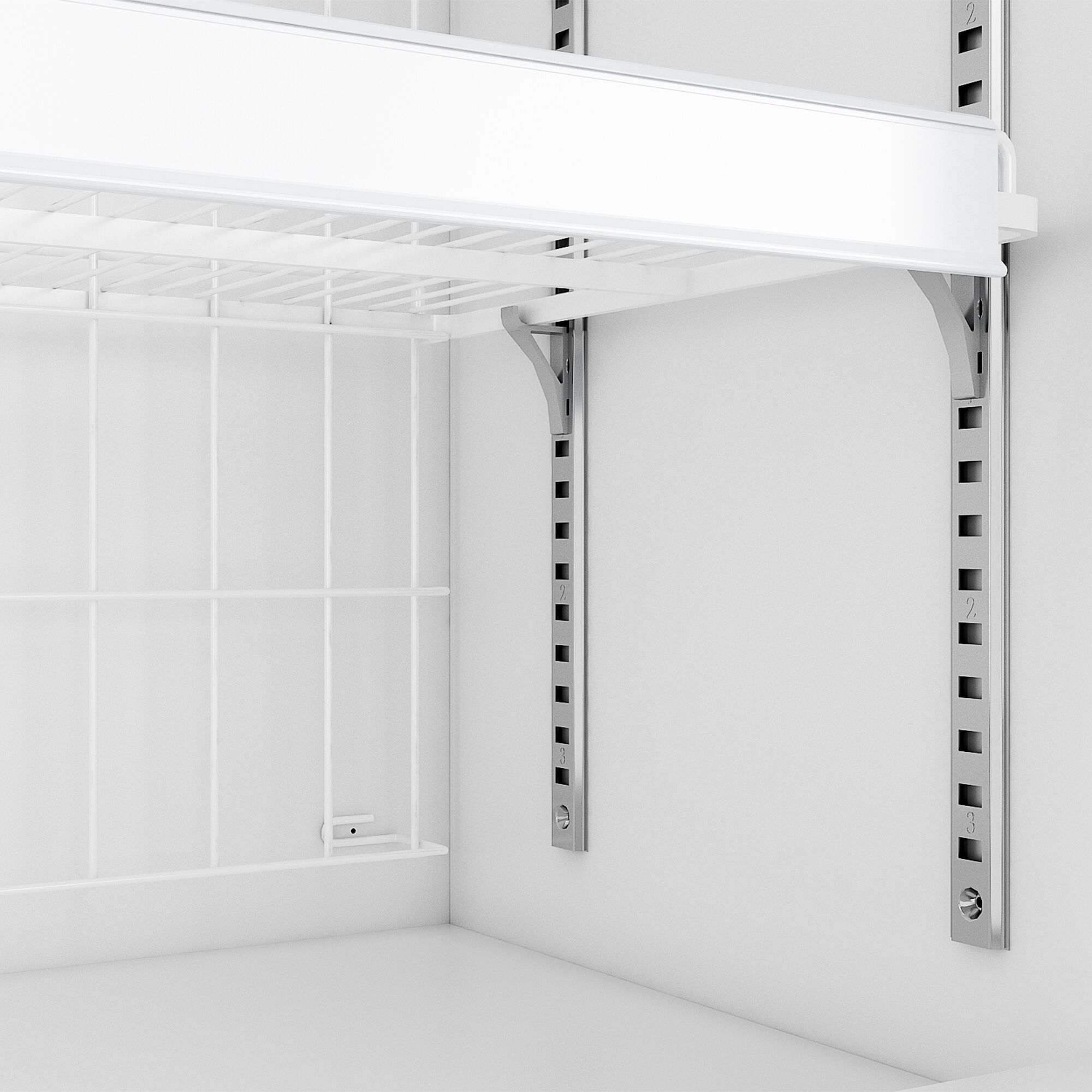 Vitrine murale de congélation pour supermarché - 1450 mm - 232 litres - avec 2 portes & 2 étagères - Noir