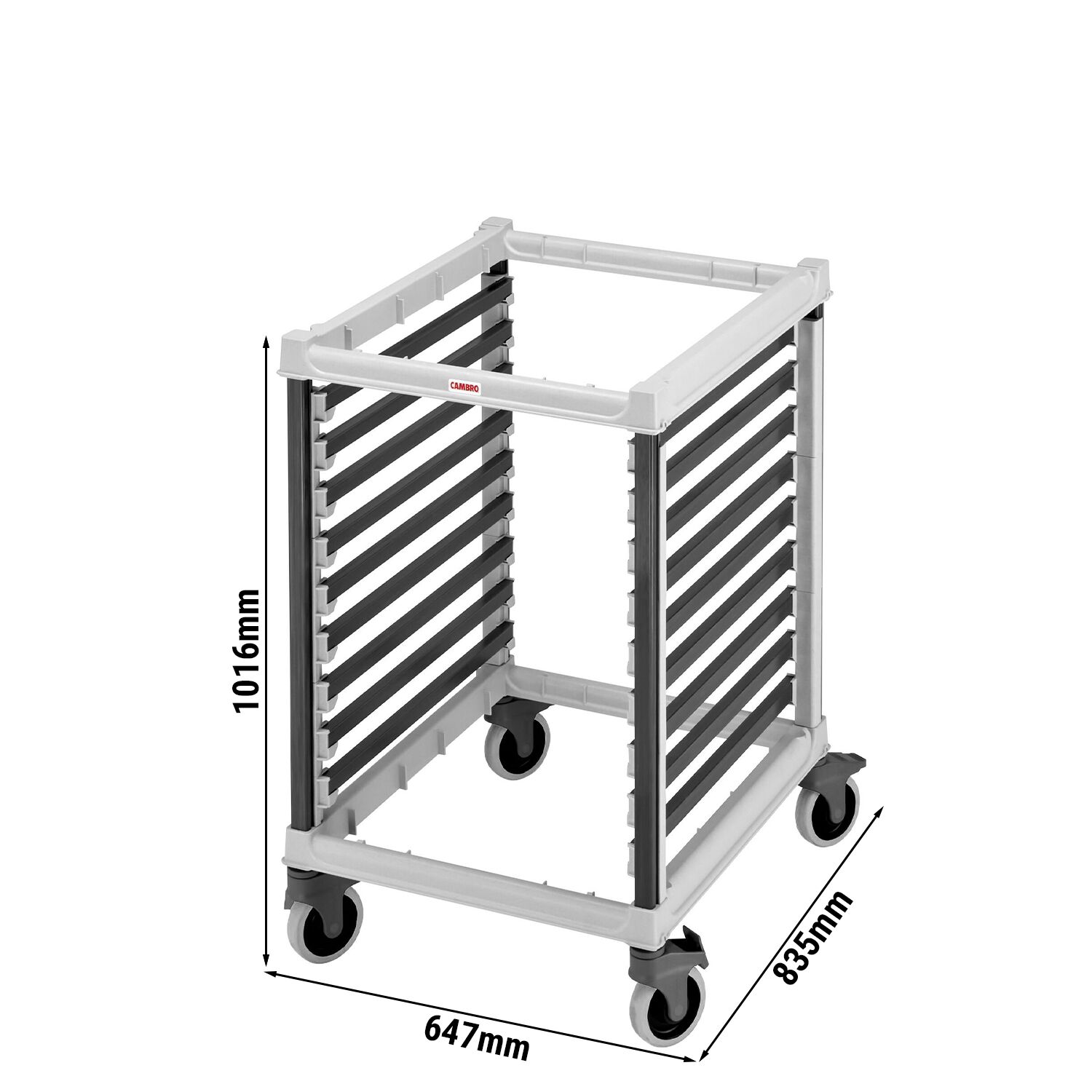 CAMBRO | CAMSHELVING® – Chariot à plateaux pour 9 × bacs GN 2/1