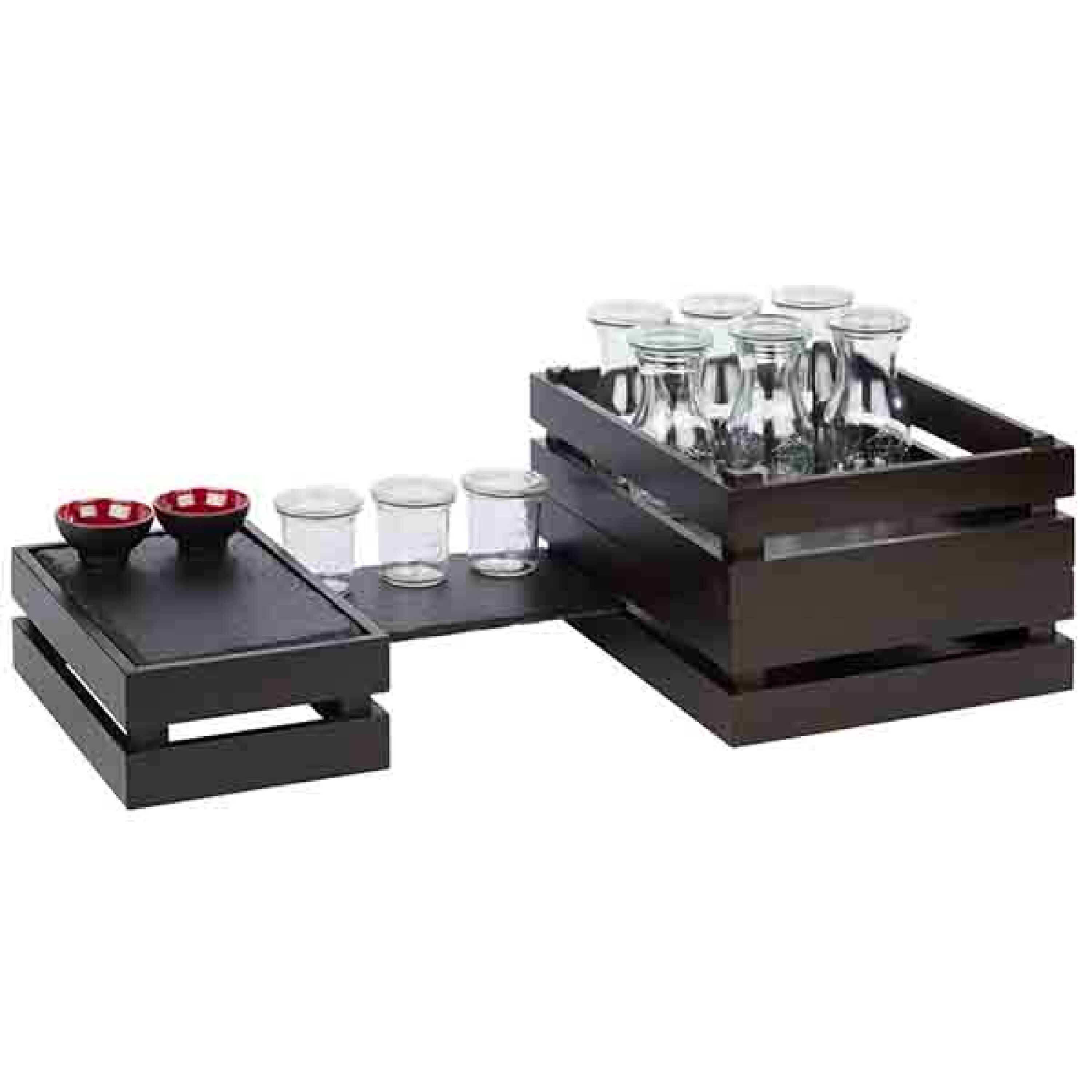 Caisse pour buffet - SUPERBOX - Bois - Noir - Hauteur:105mm