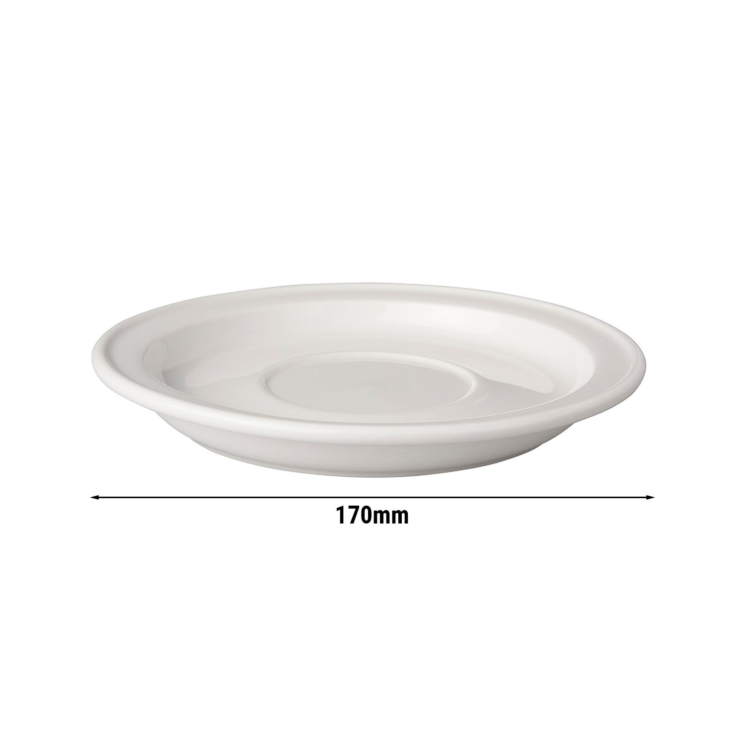 (6 pcs) BUDGETLINE - Soucoupe à café / thé - Ø170mm - Blanc