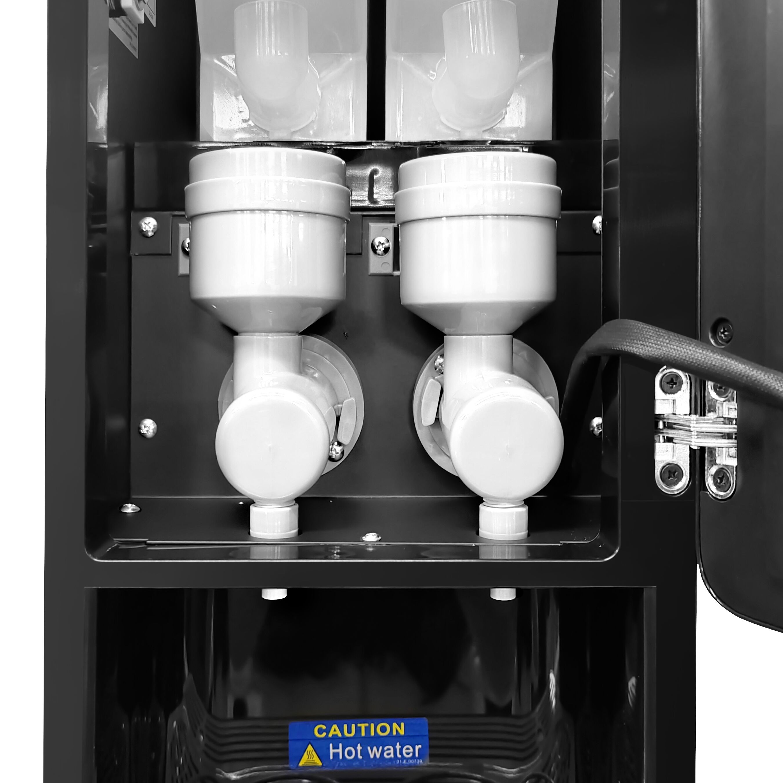 Commercial tabletop instant hot drinks machine, 2 ingredient canisters — 1.8 kW — Touch — Black