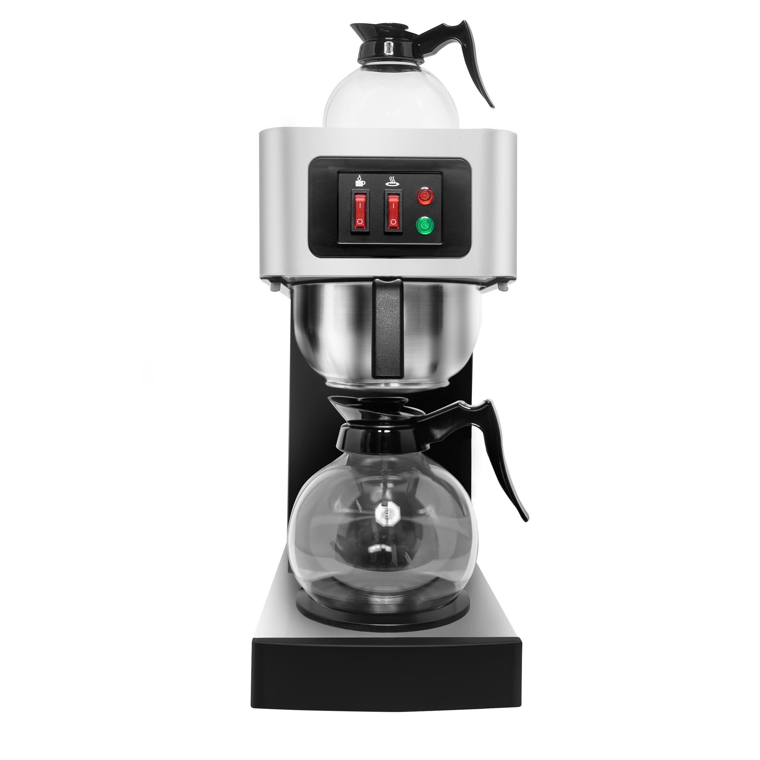 Commercial Filter Coffee Machine - 1.8L - 2.0 kW - with manual fill - incl. 2 glass jugs