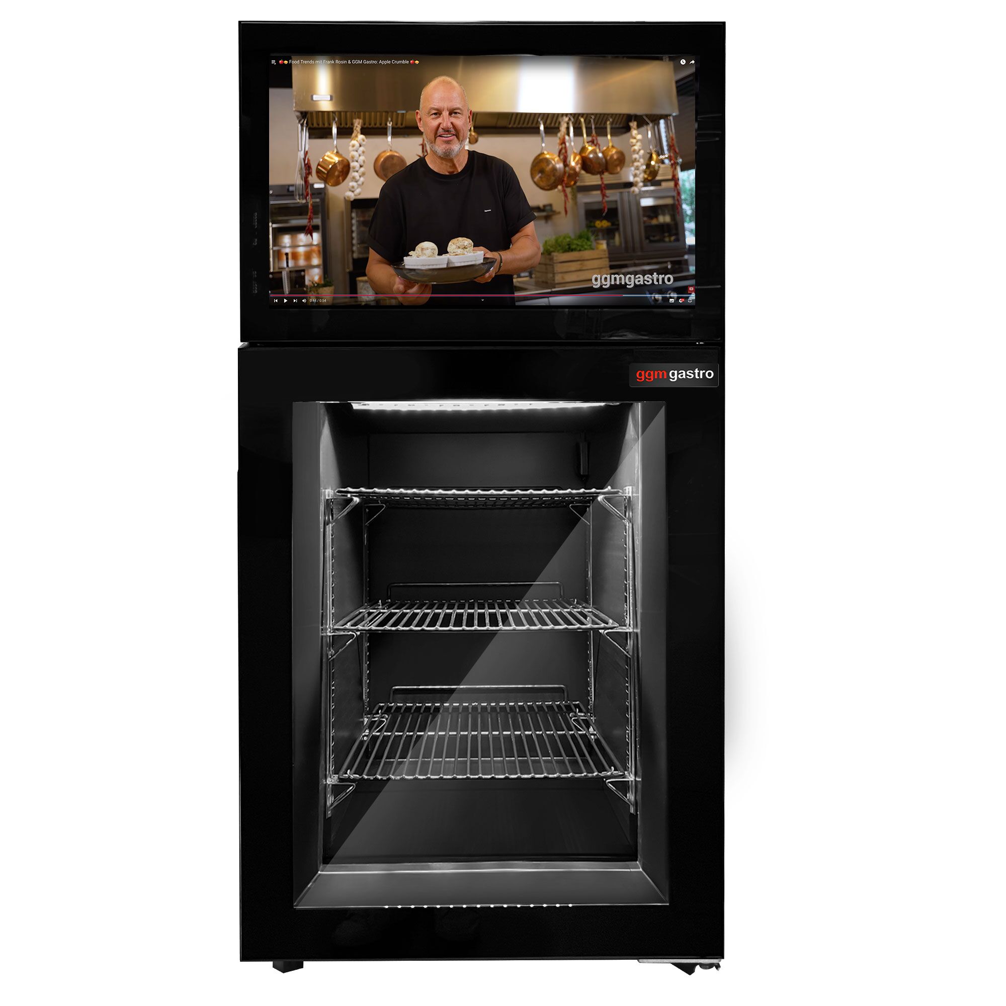 Congélateur minibar - 460mm - avec 1 porte en verre - Noir