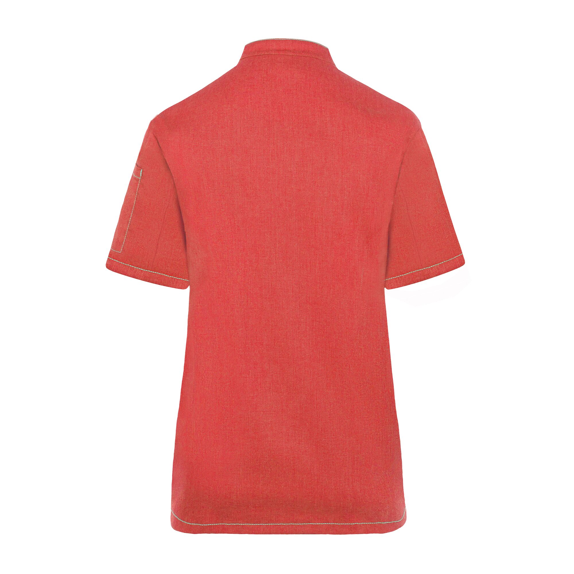 KARLOWSKY | Veste de cuisine manches courtes femme style jeans - Rouge Vintage - Taille : 38