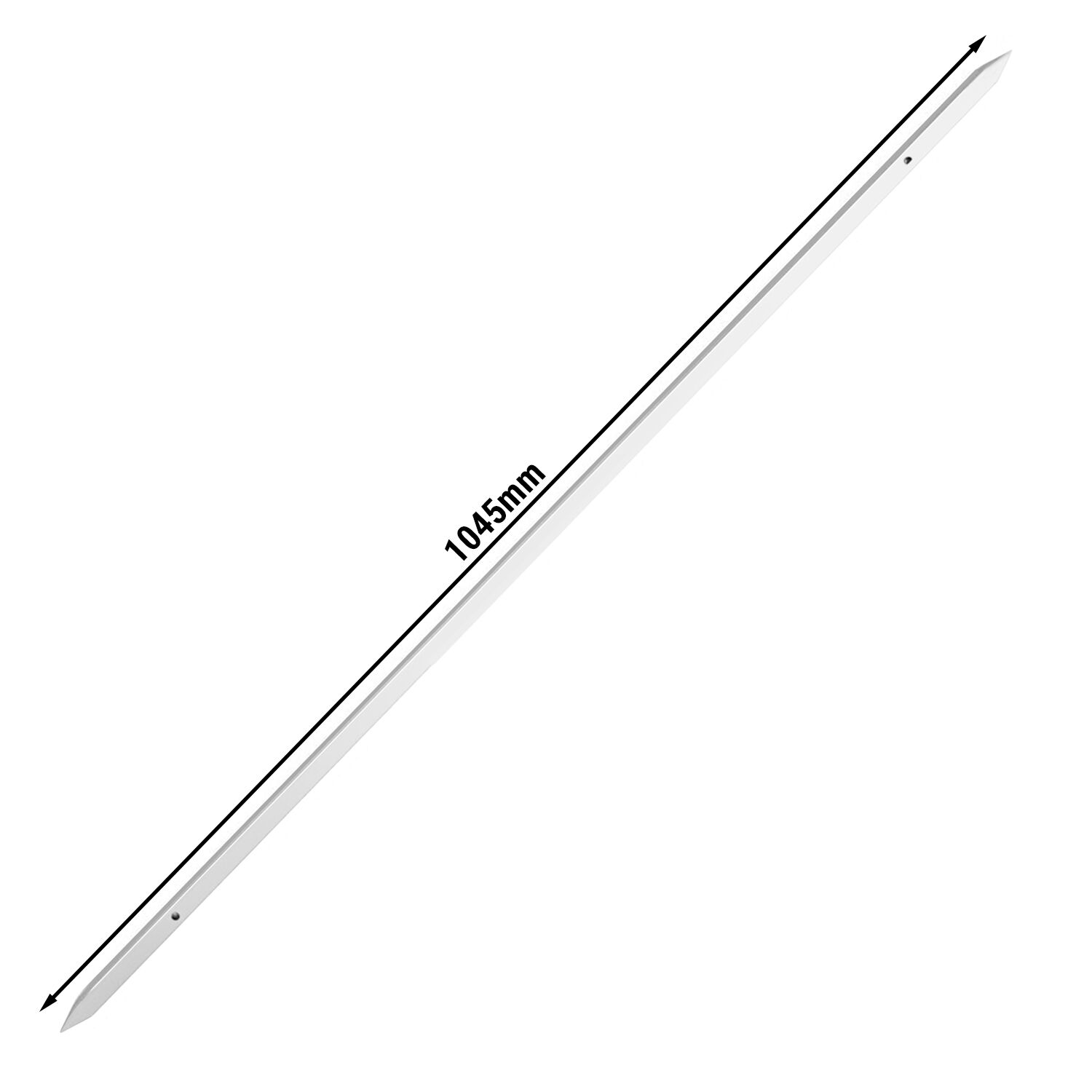 Brochette à kebab pour gril à gyros / kebab - 1045x12x12mm - Inox - compatible avec DOKE5-N, DOK5-SB-N, DOBK5-SB-N, DOBK5-SB, DOK5-SB, DOKE5