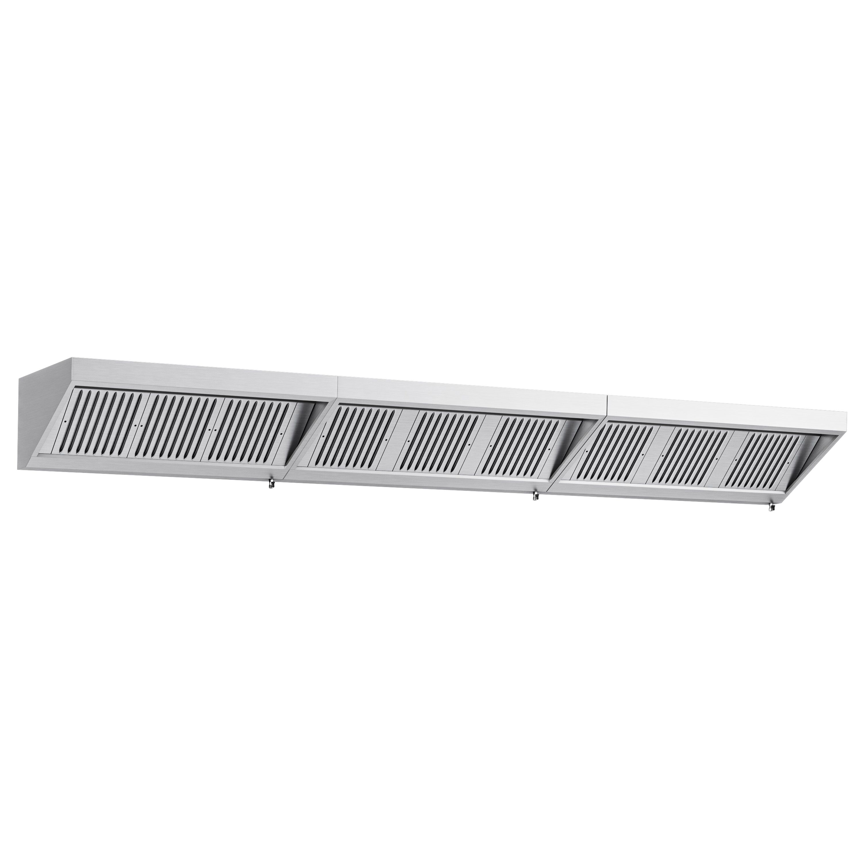 Fali elszívóernyő - 4600 mm - 700 mm mély - Labirintszűrő és világítás - motor nélkül