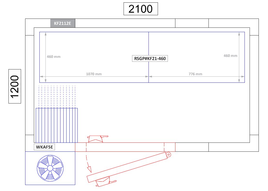 Rayonnage modulaire en aluminium - 1070x776mm - Capacité de charge:600kg