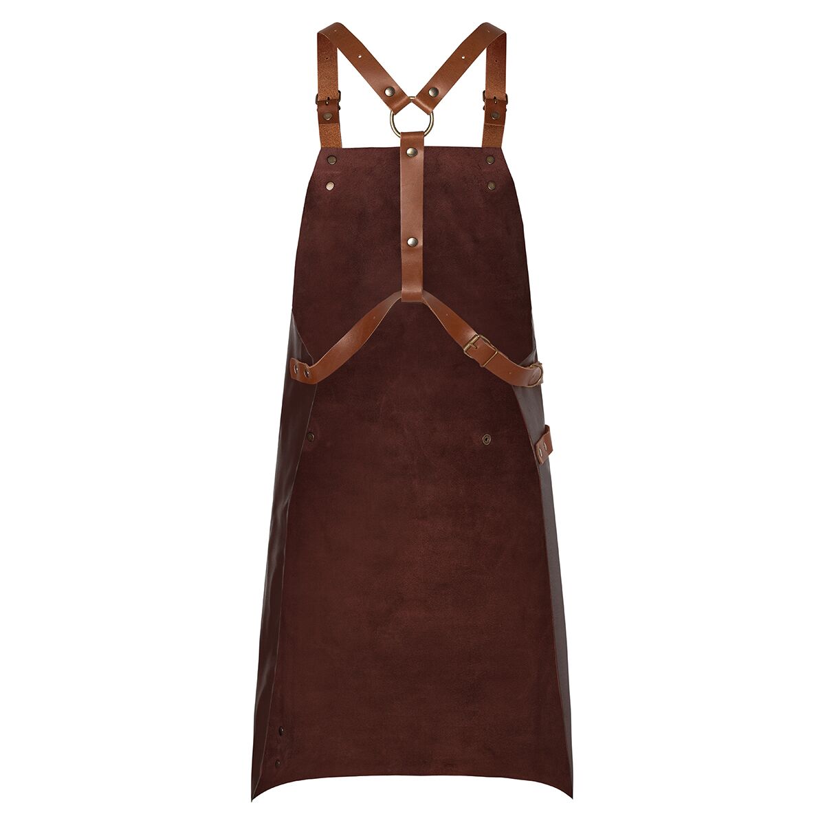 (6 pièces) KARLOWSKY | Tablier à bavette en cuir X-Style - Moka