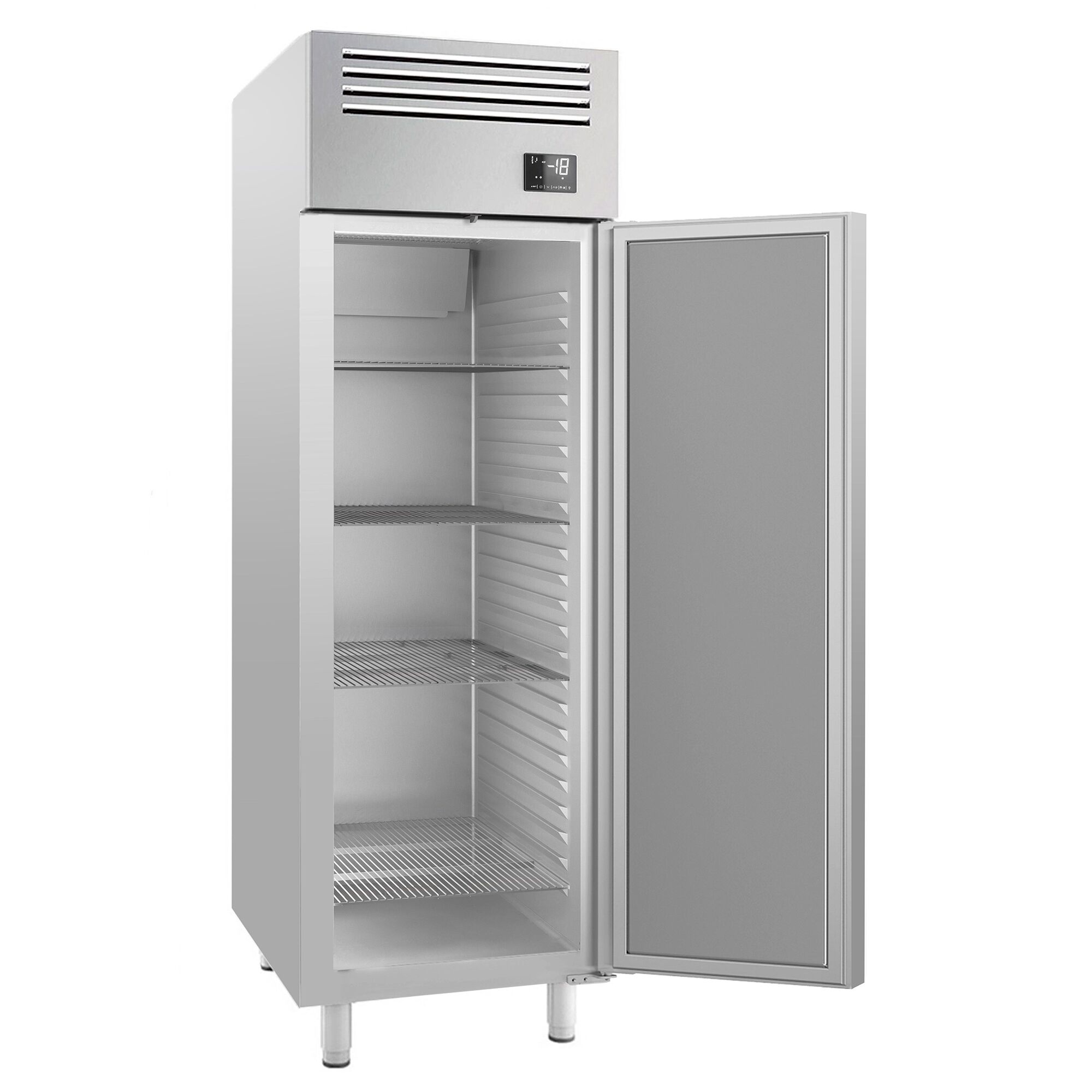 Armoire réfrigérée négative en acier inoxydable PREMIUM PLUS – GN 2/1 – 560 litres – avec 1 porte