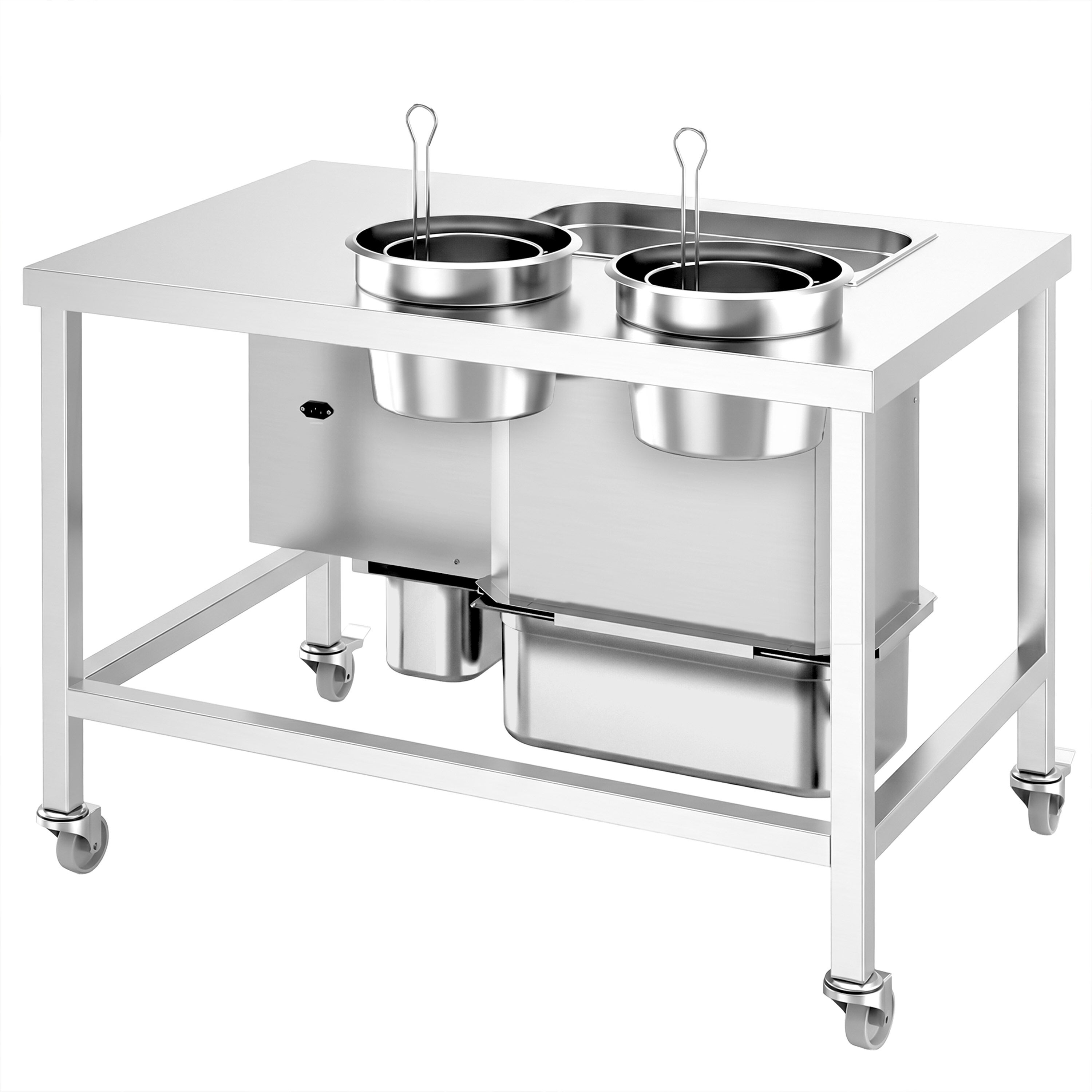 Warmhaltevitrine mit Unterschrank - 1500mm - 3,5 kW - für 4x GN 1/1 - 2 Ablagen - separat steuerbar