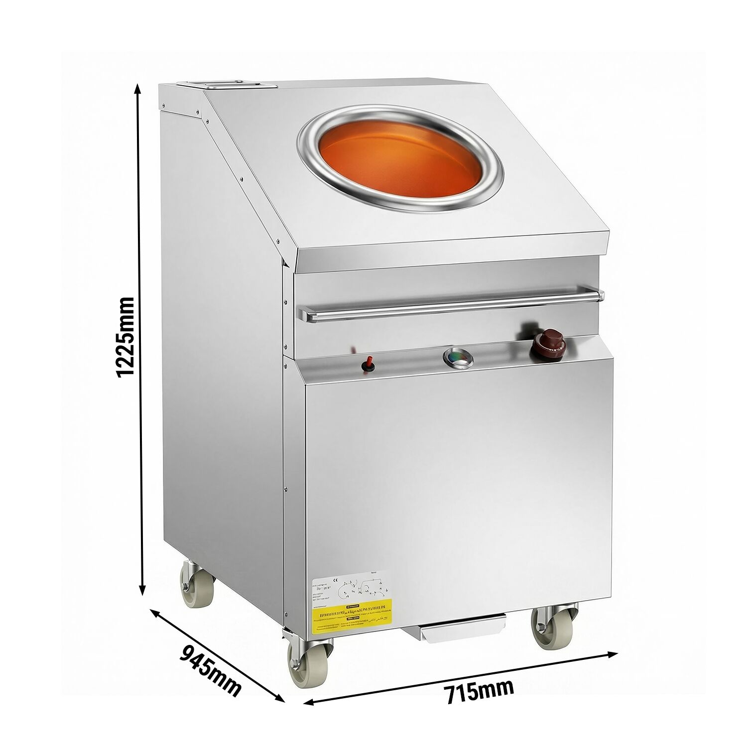 Gaz Four tandoori - commandes mécaniques - 12kW - 715x1225mm - acier inoxydable