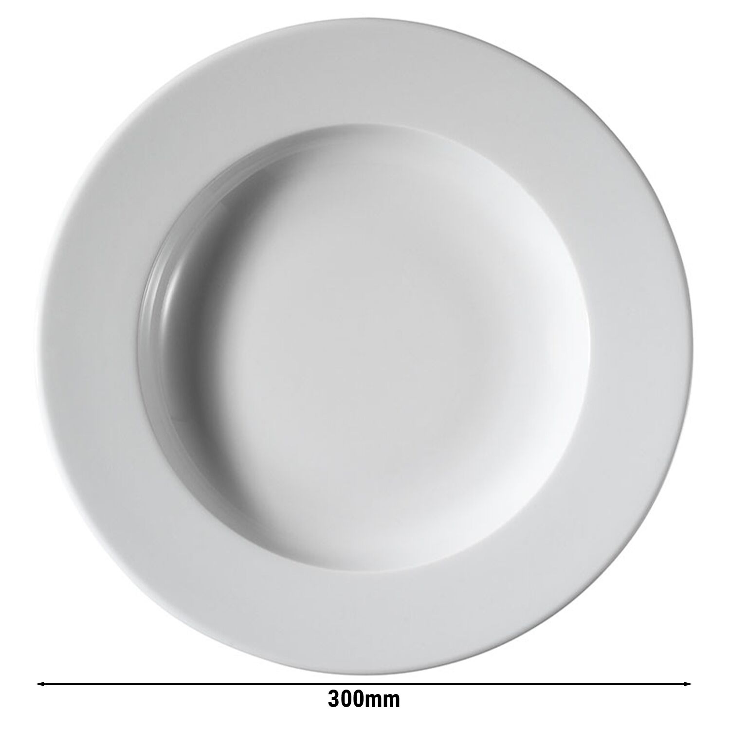 (12 pièces) PERA Blanc - Assiette - Creuse - Ø 300 mm - Blanc