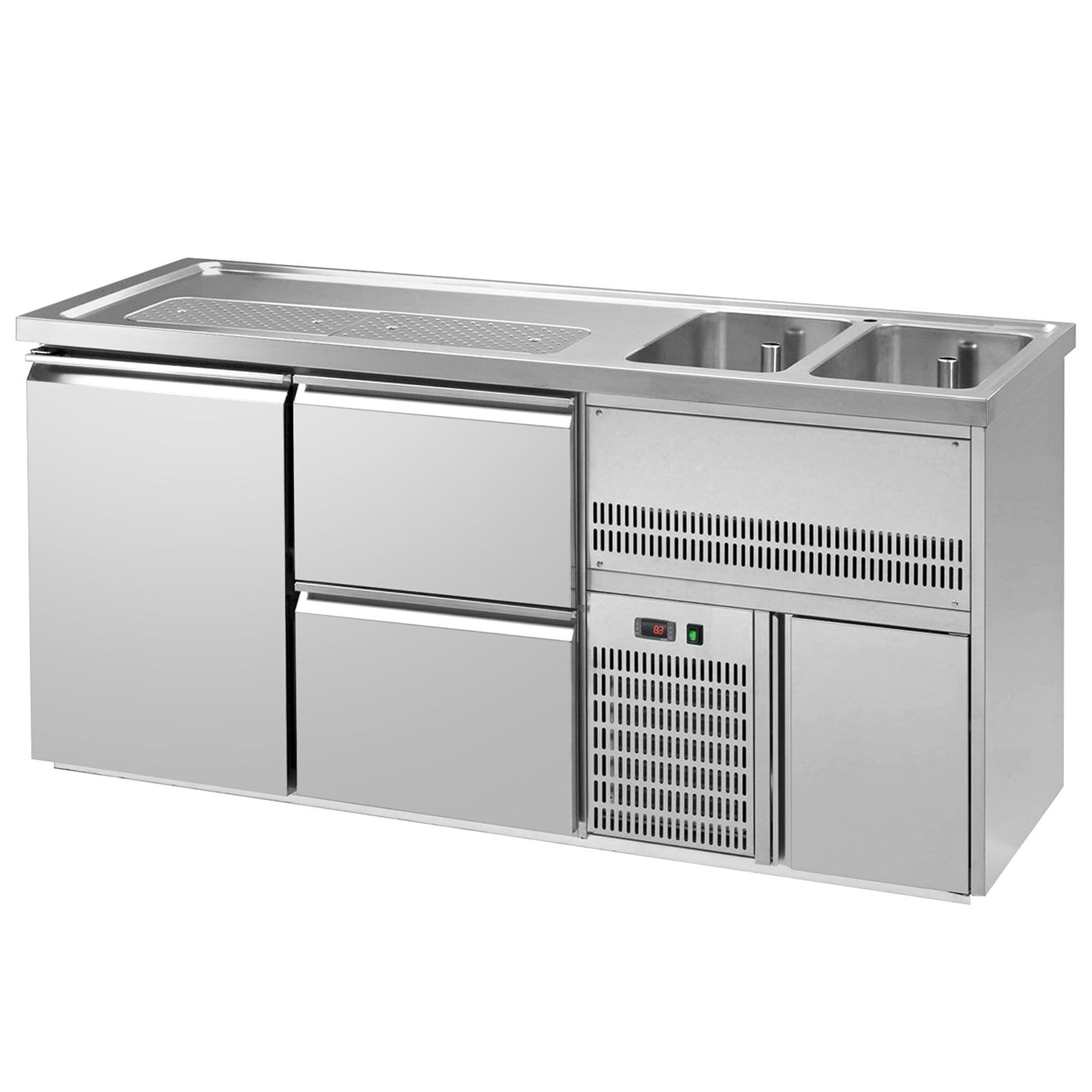 Biertheke Premium PLUS - 1950x700mm - 1 Tür & 2 Schubladen