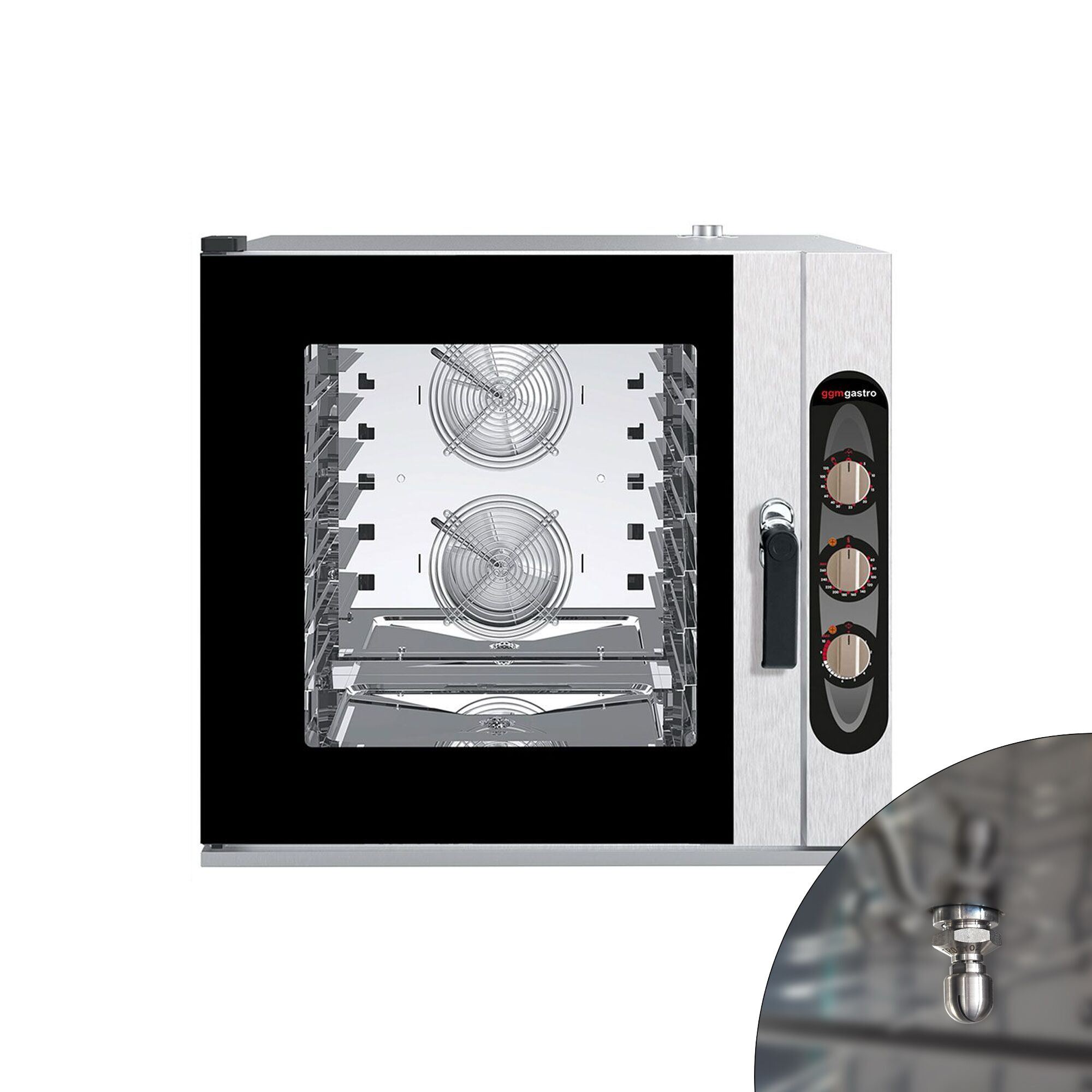 Bakery-Electric Commercial Combi Oven - Manual Controls - 6x EN 600x400 - incl. Mounting brackets
